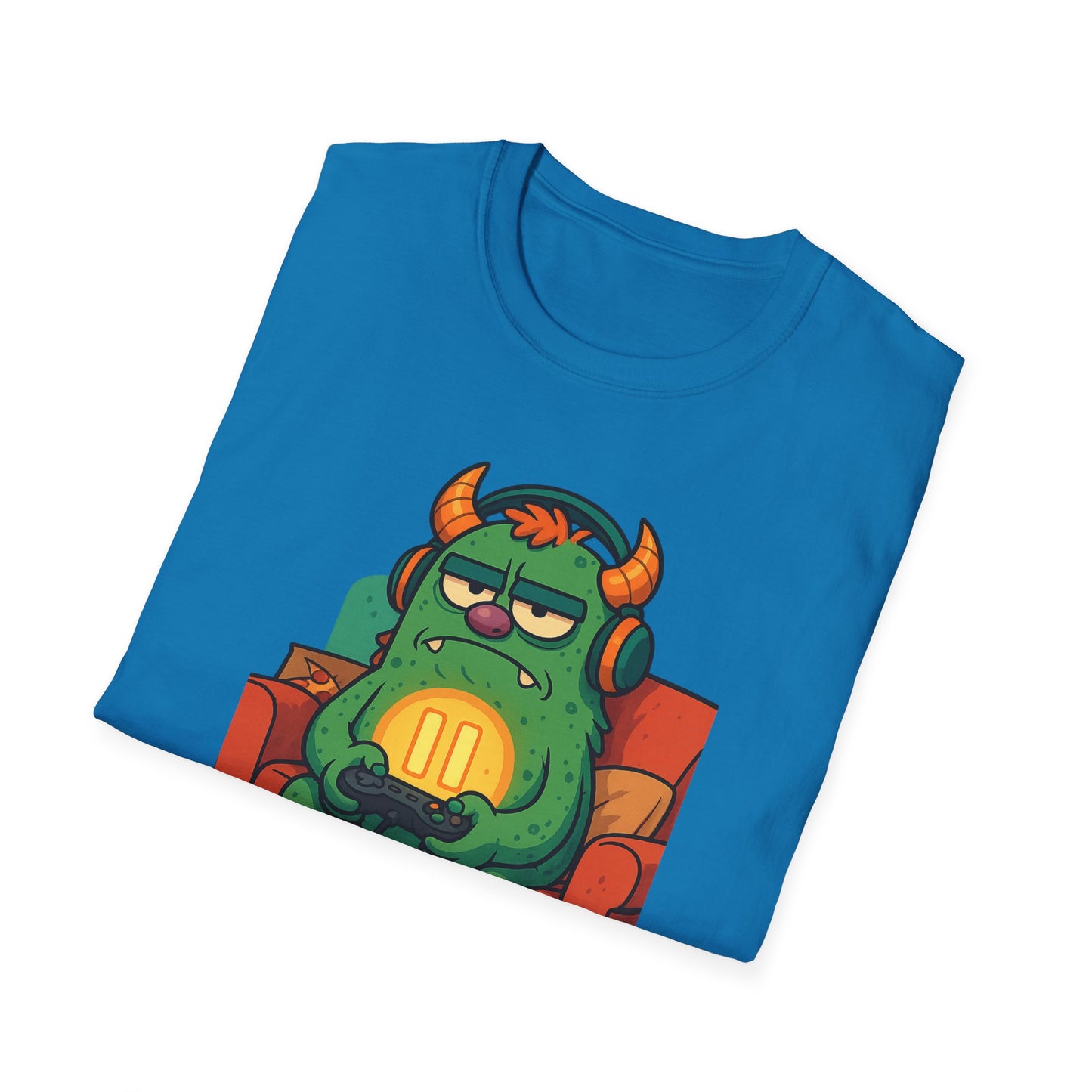 Paused My Game Monster Tee Funny Gamer Shirt Oddly Boldly Graphic Character Design