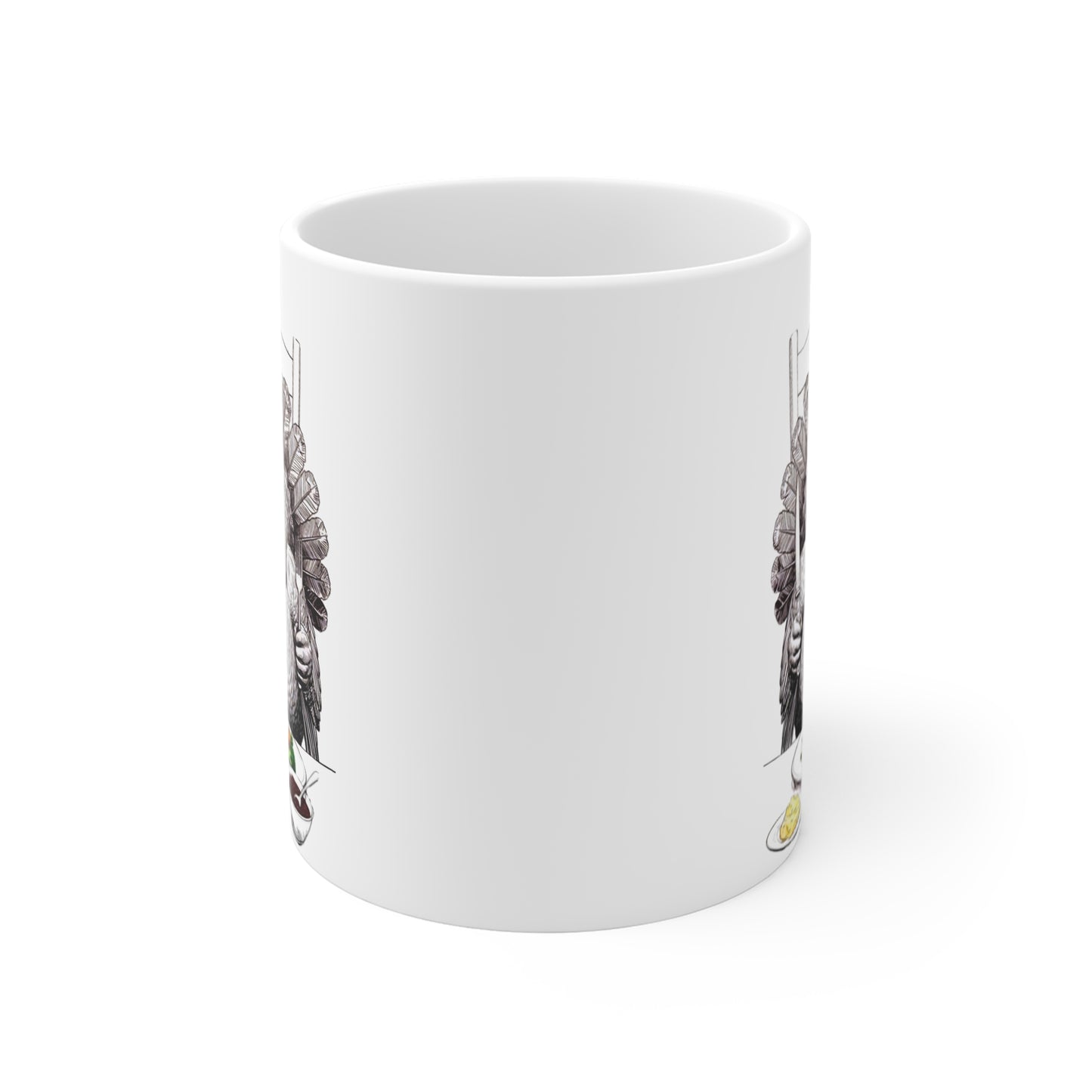 Funny Turkey Mug - Surreal Thanksgiving Humor Coffee Cup | Quirky Holiday Gift | Dark Humor | Artist Gift