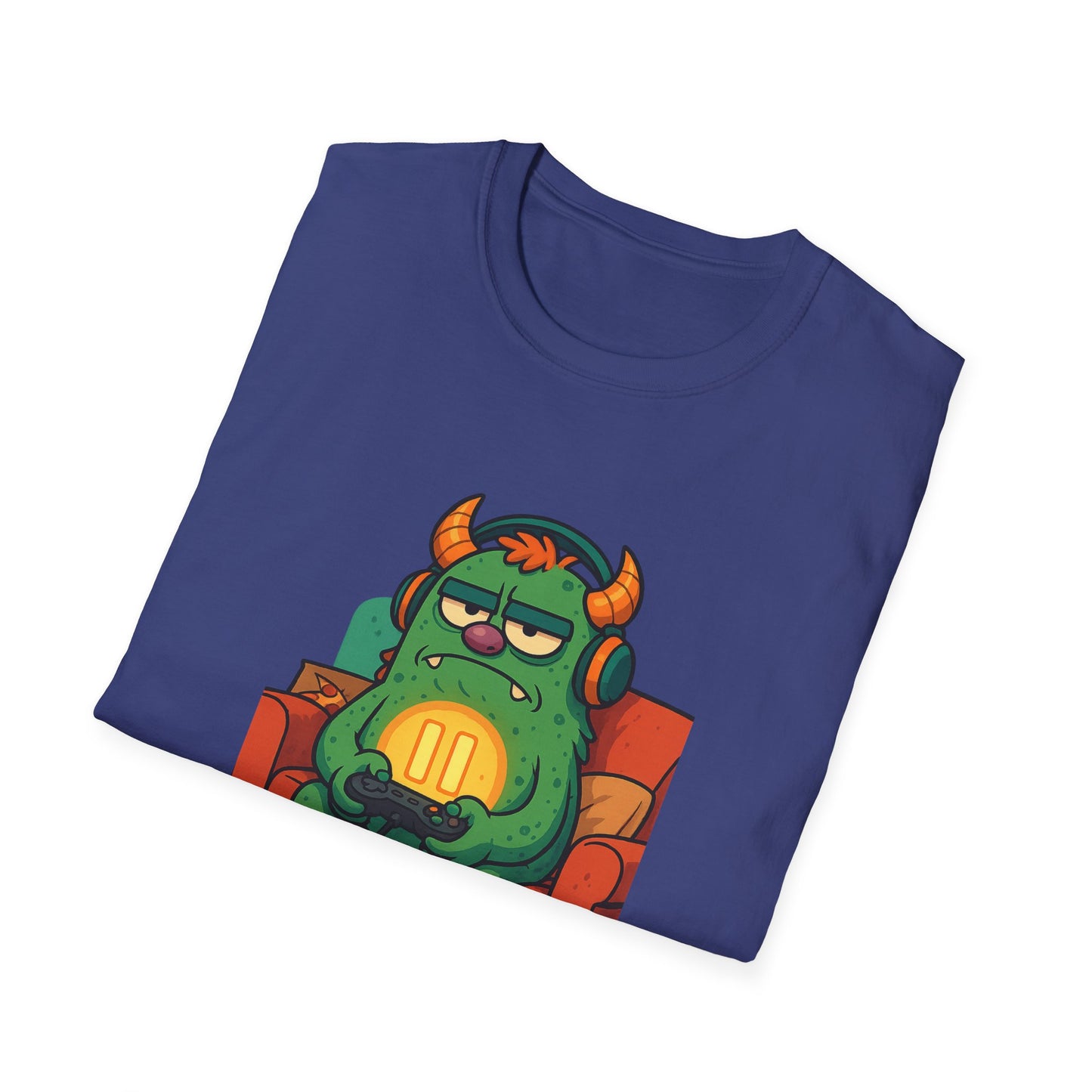 Paused My Game Monster Tee Funny Gamer Shirt Oddly Boldly Graphic Character Design