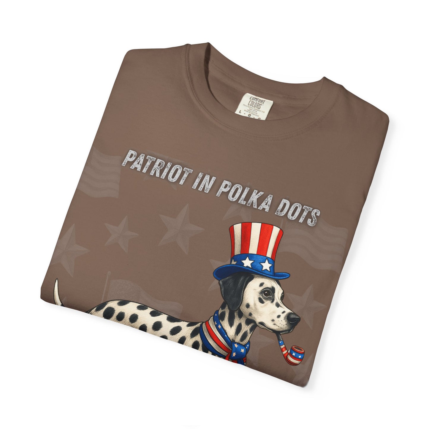 Dolmatian Patriotic Unisex T-Shirt - 4th of July Funny Dog Shirt -USA Flag - American Pride Pet Tee Great Gift