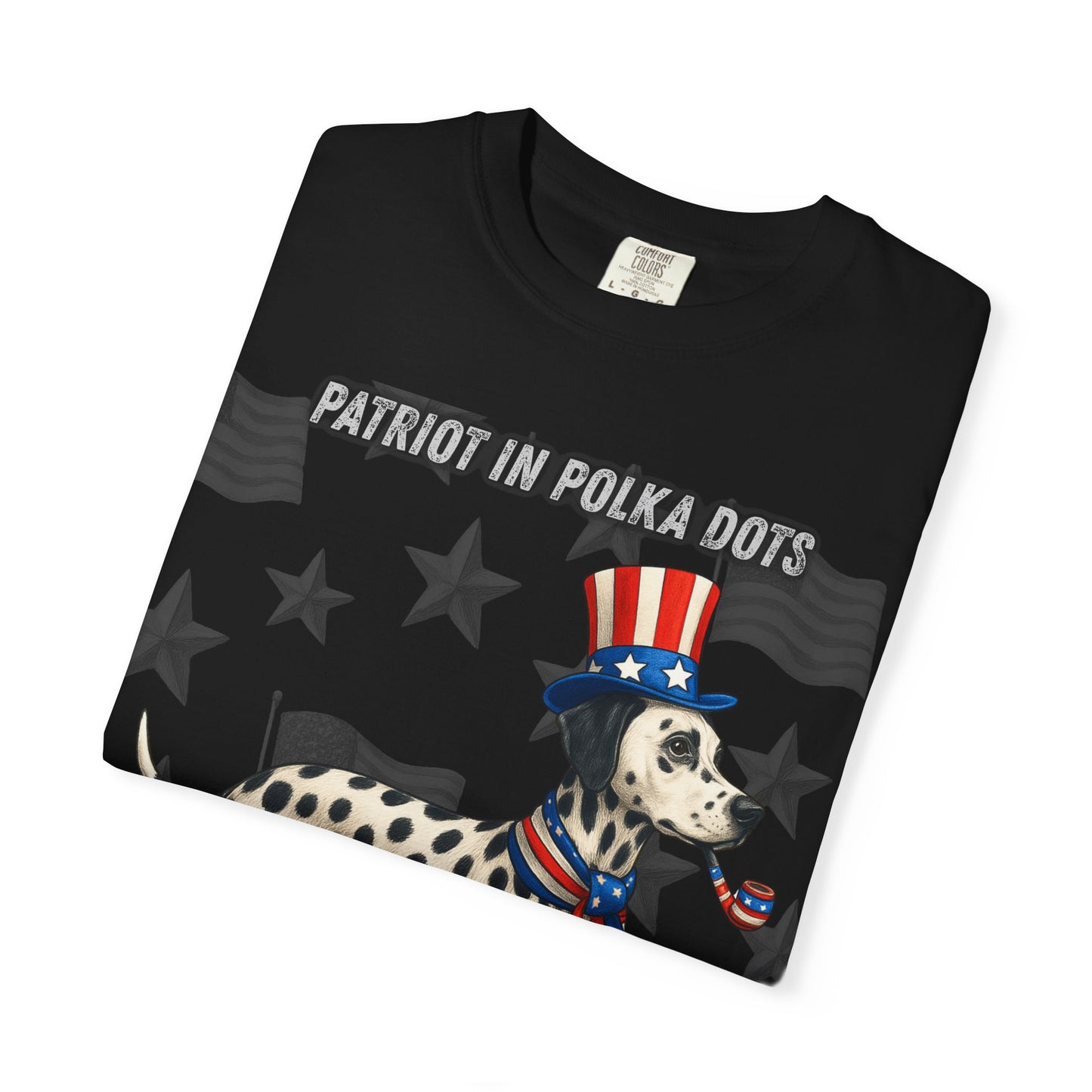 Dolmatian Patriotic Unisex T-Shirt - 4th of July Funny Dog Shirt -USA Flag - American Pride Pet Tee Great Gift