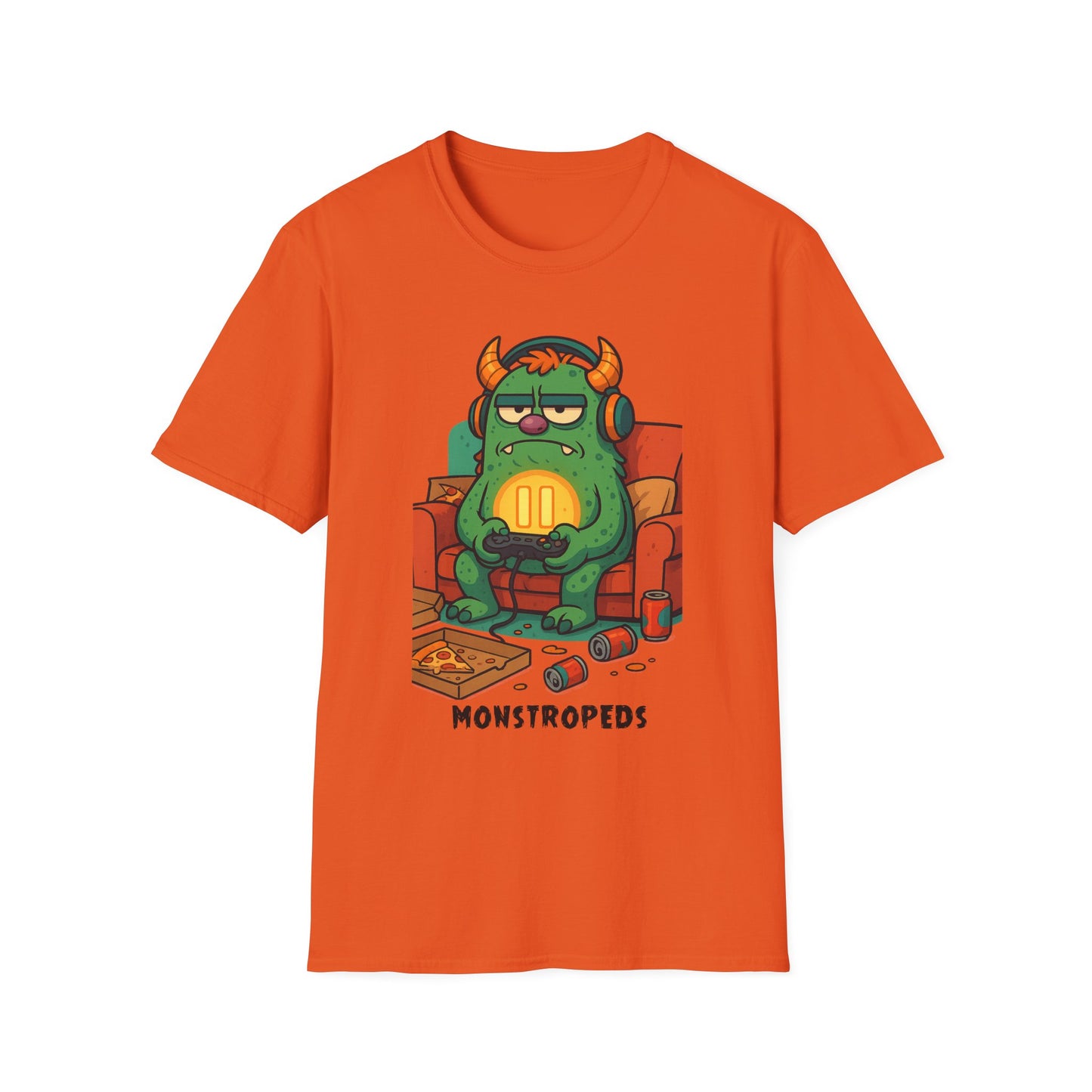 Paused My Game Monster Tee Funny Gamer Shirt Oddly Boldly Graphic Character Design