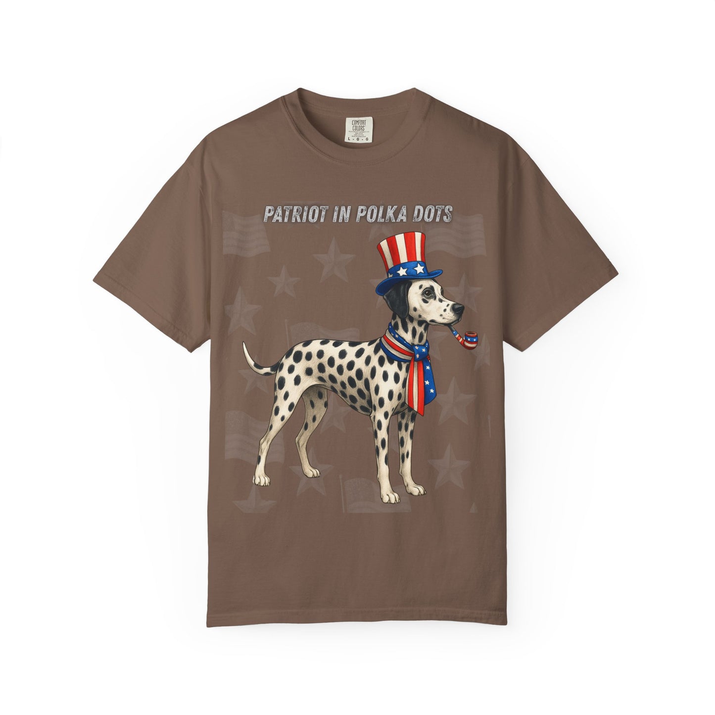 Dolmatian Patriotic Unisex T-Shirt - 4th of July Funny Dog Shirt -USA Flag - American Pride Pet Tee Great Gift