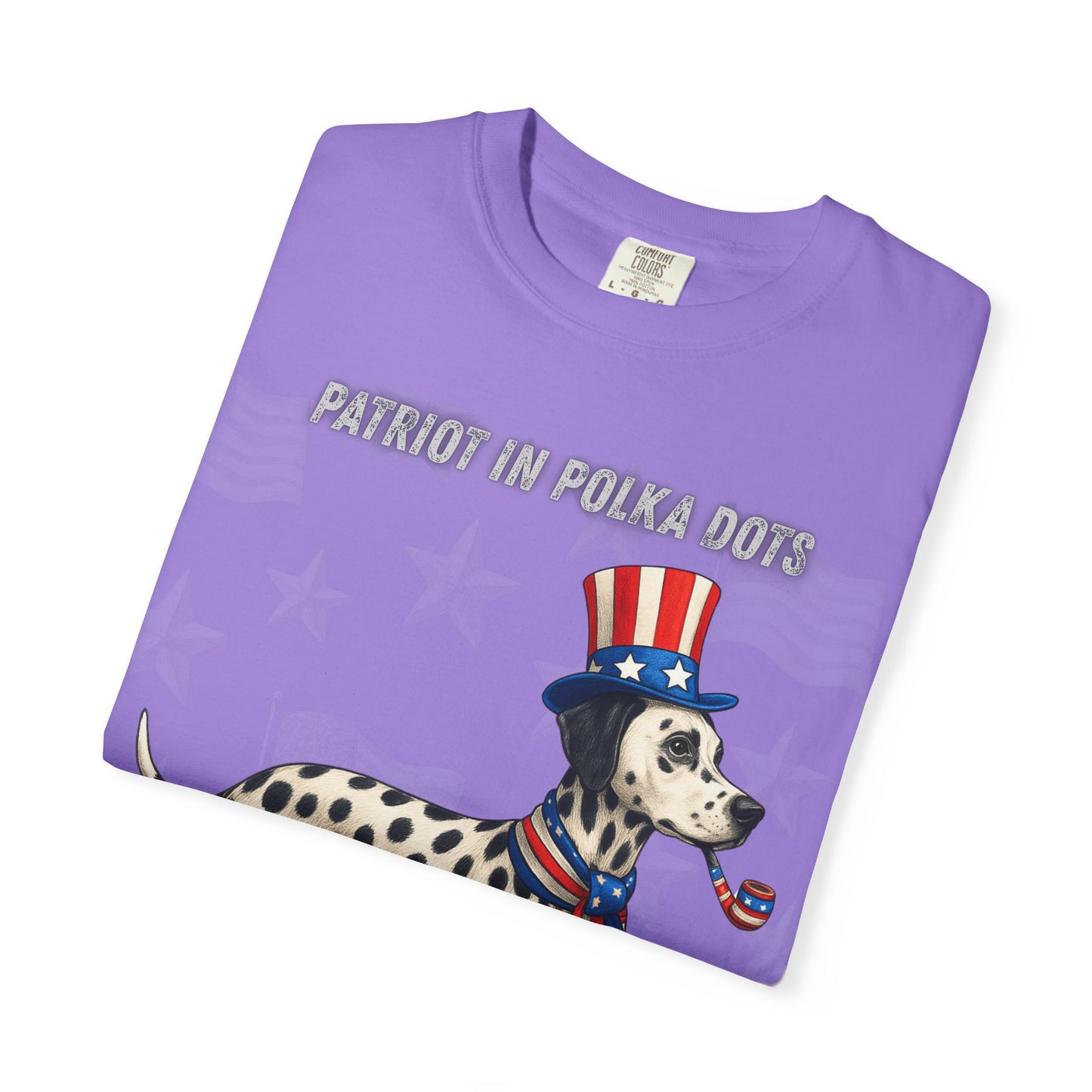 Dolmatian Patriotic Unisex T-Shirt - 4th of July Funny Dog Shirt -USA Flag - American Pride Pet Tee Great Gift