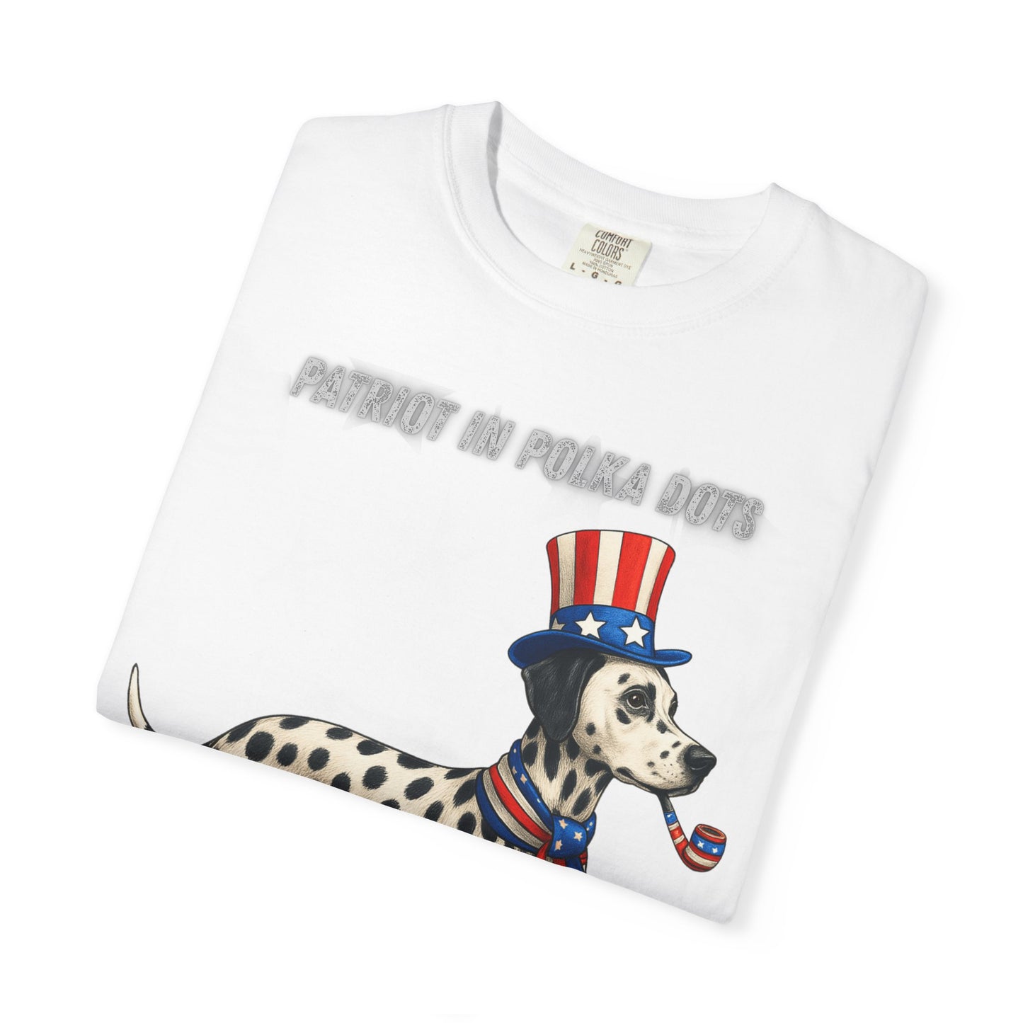 Dolmatian Patriotic Unisex T-Shirt - 4th of July Funny Dog Shirt -USA Flag - American Pride Pet Tee Great Gift