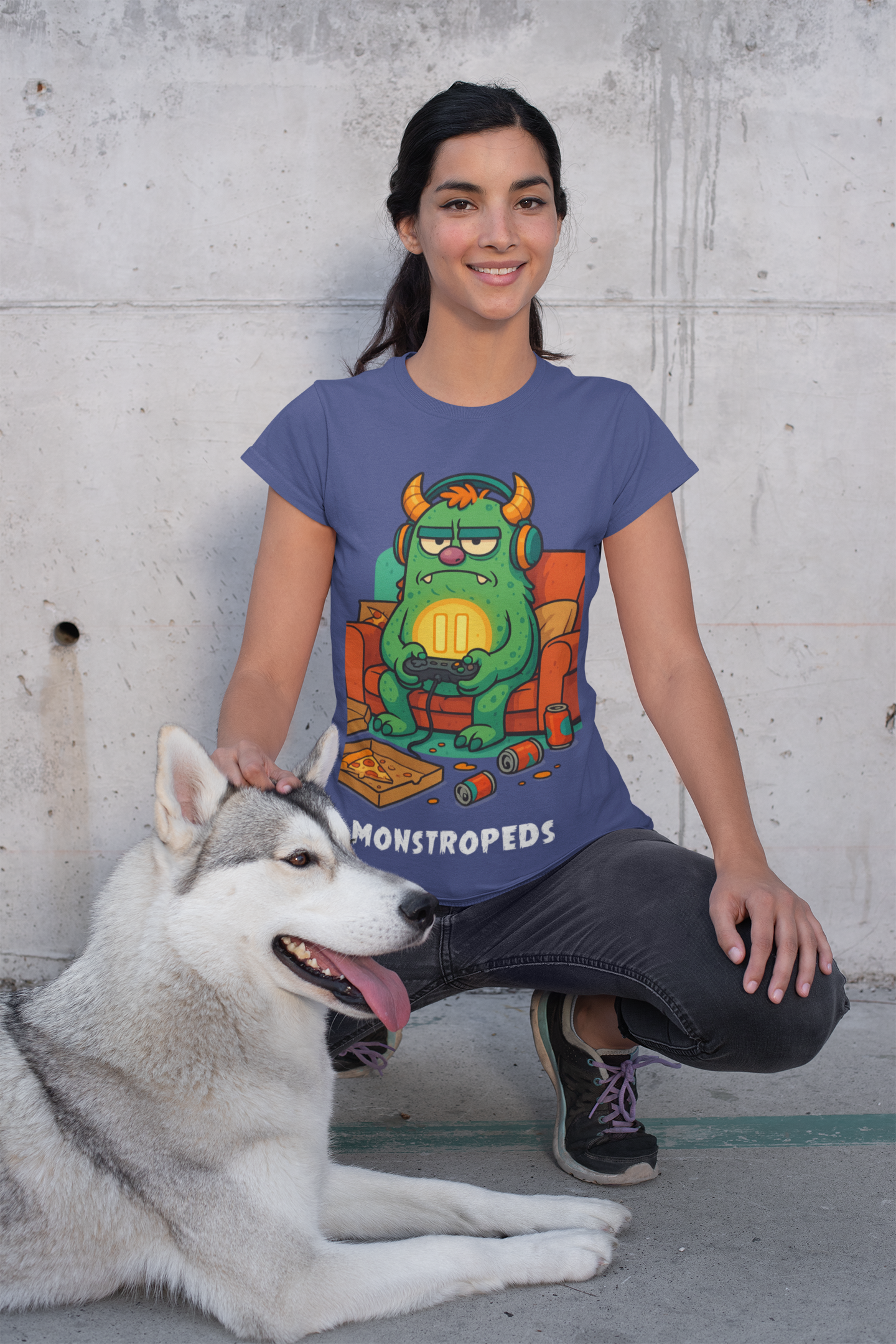 Paused My Game Monster Tee Funny Gamer Shirt Oddly Boldly Graphic Character Design