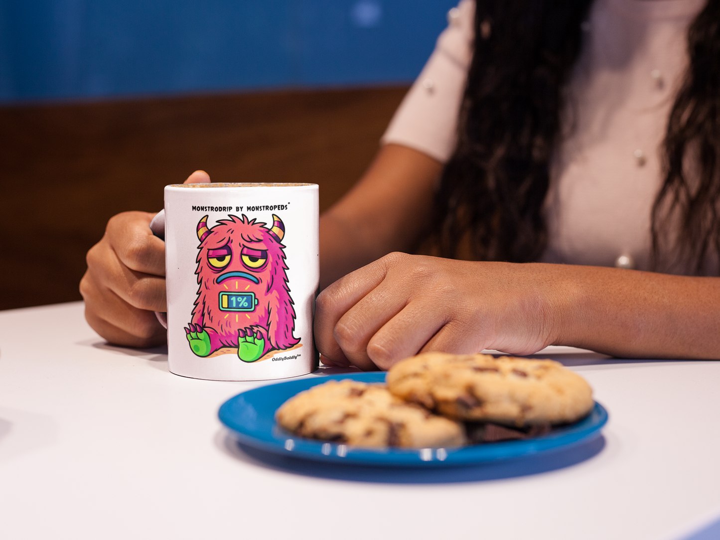 Too Tired to Function Mug | Monstrogloom™ by Monstropeds® | Funny Sleepy Monster Mug | Colorful Coffee Cup |Unique Gift for Exhausted Humans