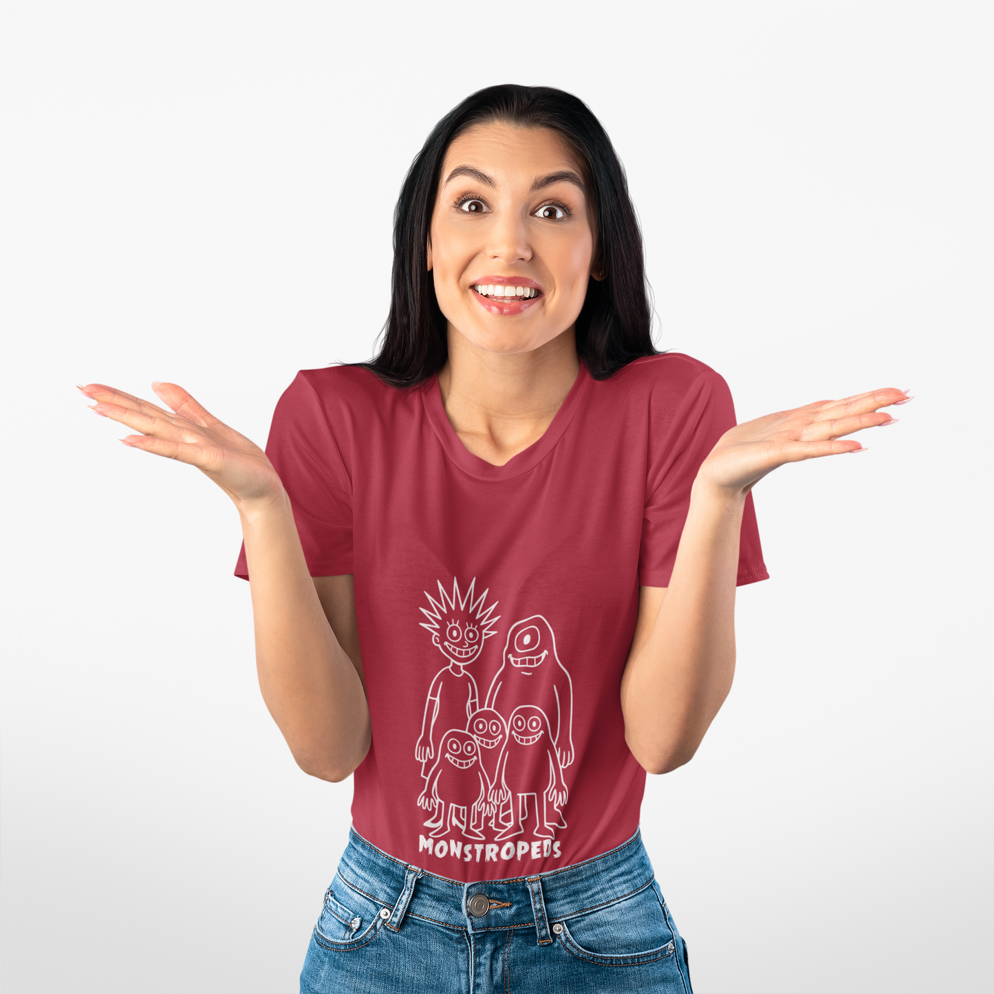 Monstropeds Graphic Unisex Softstyle T-Shirt, Unique Cartoon Print Tee, Casual Wear, Gift for Kids and Teens, Fun Halloween Shirt, Quirky
