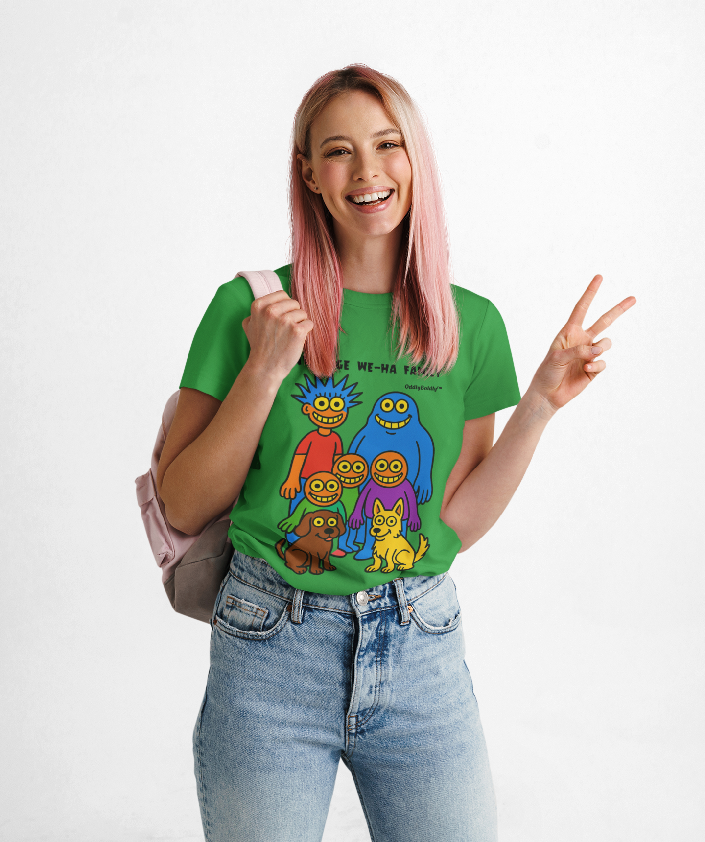 Average We-Ha Family™ T-Shirt - Bold Colorful Monsters on Black Tee, Funny Local Gift for West Hartford Residents