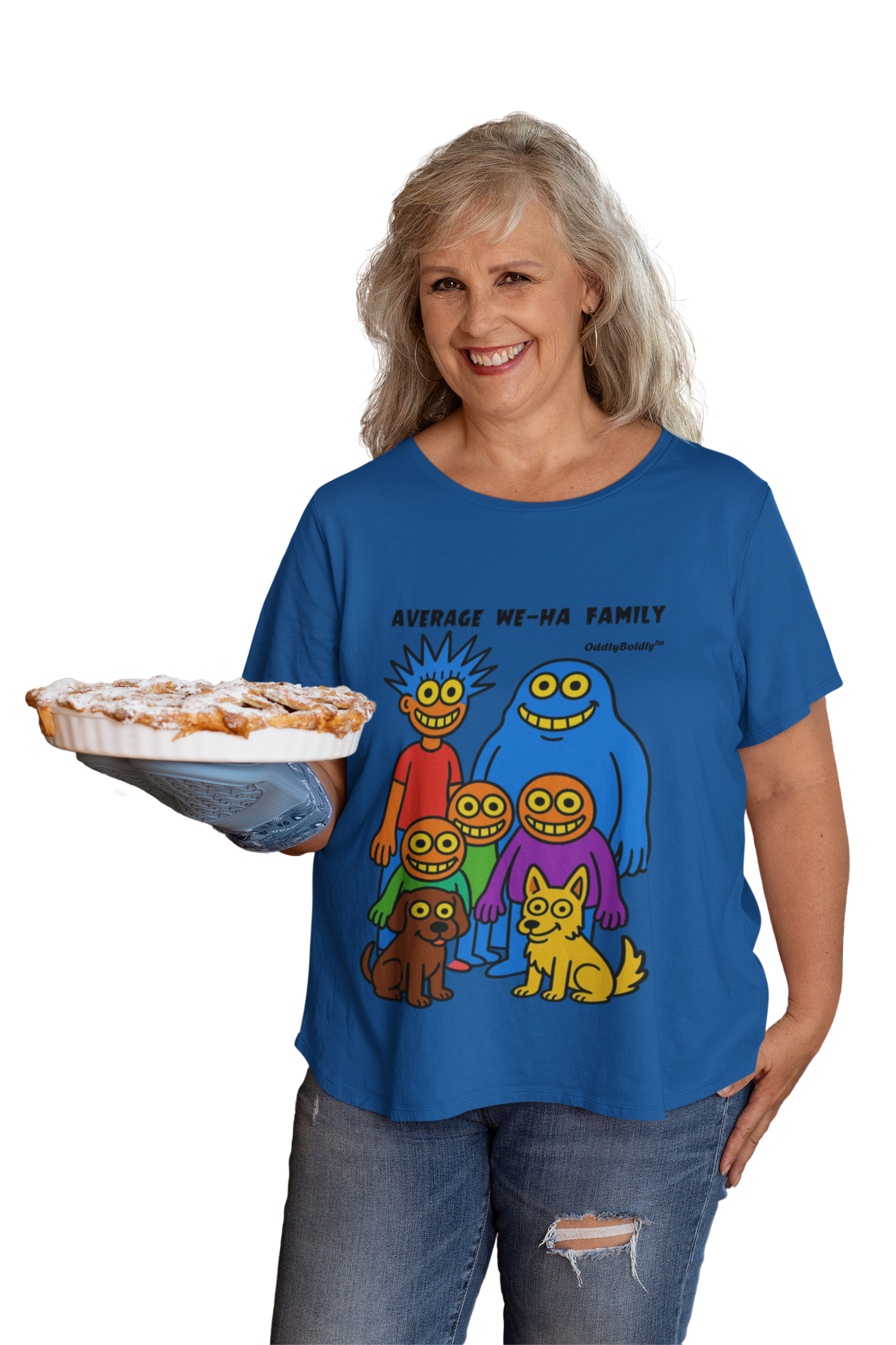Average We-Ha Family™ T-Shirt - Bold Colorful Monsters on Black Tee, Funny Local Gift for West Hartford Residents