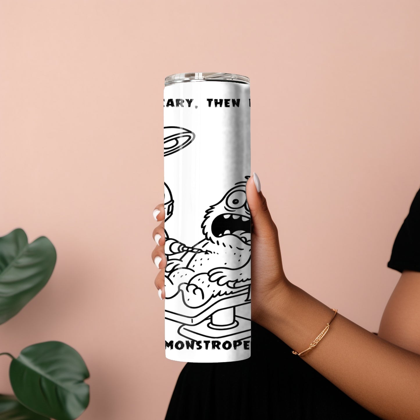 Stainless Steel Tumbler, 20oz - Cute Funny Monsters Hospital Humor Design - Dental Sarcasm