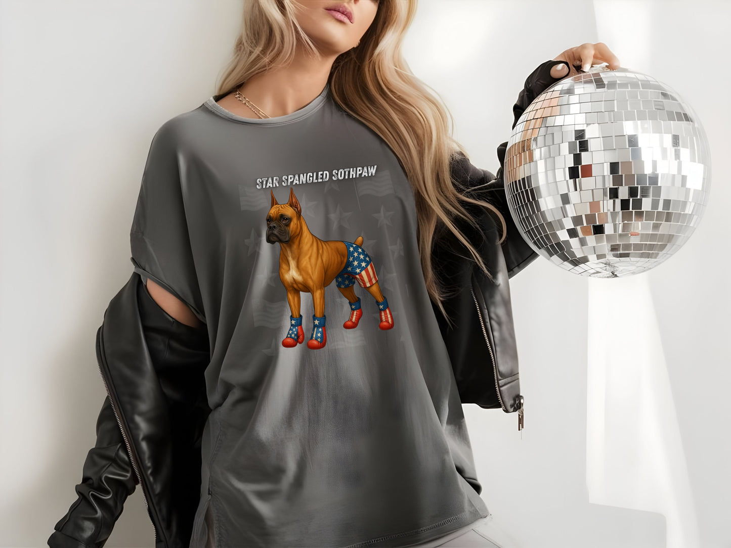 Boxer Dog Patriotic Unisex T-Shirt - 4th of July Funny Dog Shirt -USA Flag - American Pride Pet Tee