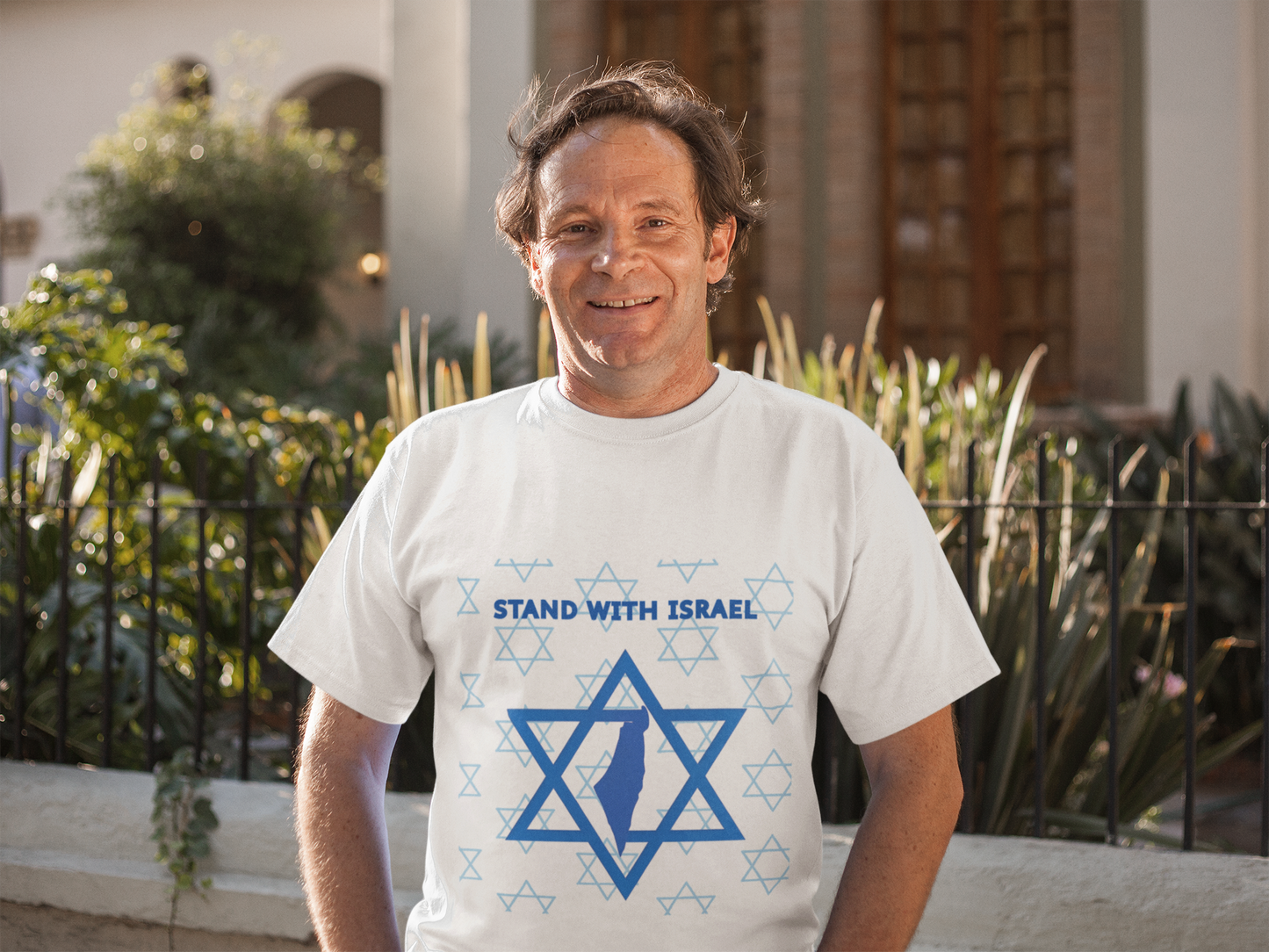 Stand With Israel Unisex T-Shirt - Bold Star & Map Design - Jewish Pride Shirt -Support Israel Apparel - Star of David Tee