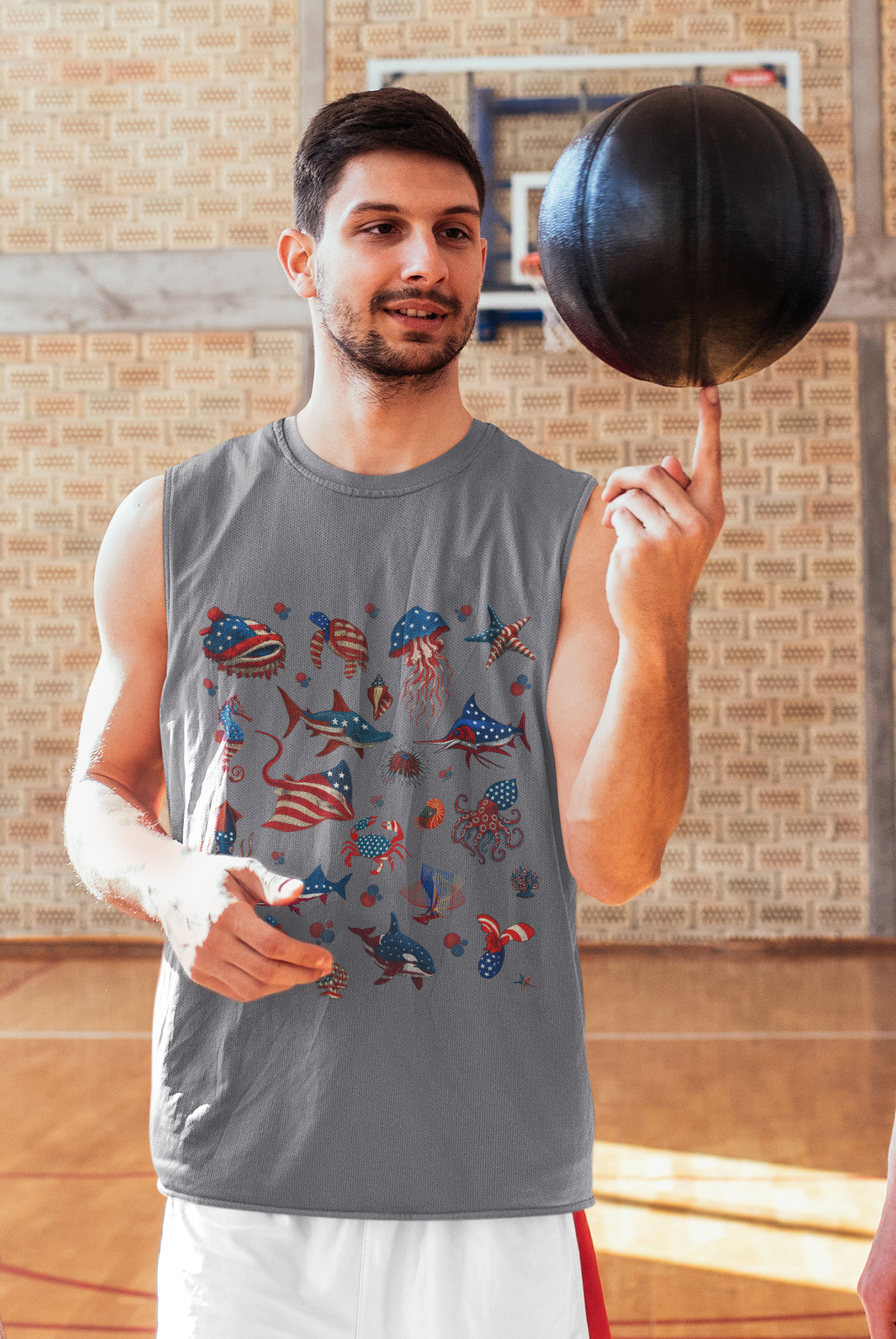 Stonewash Tank Top with Patriotic Design | Unisex Summer Shirt for Independence Day, Vintage Style, Beach Wear, Gift
