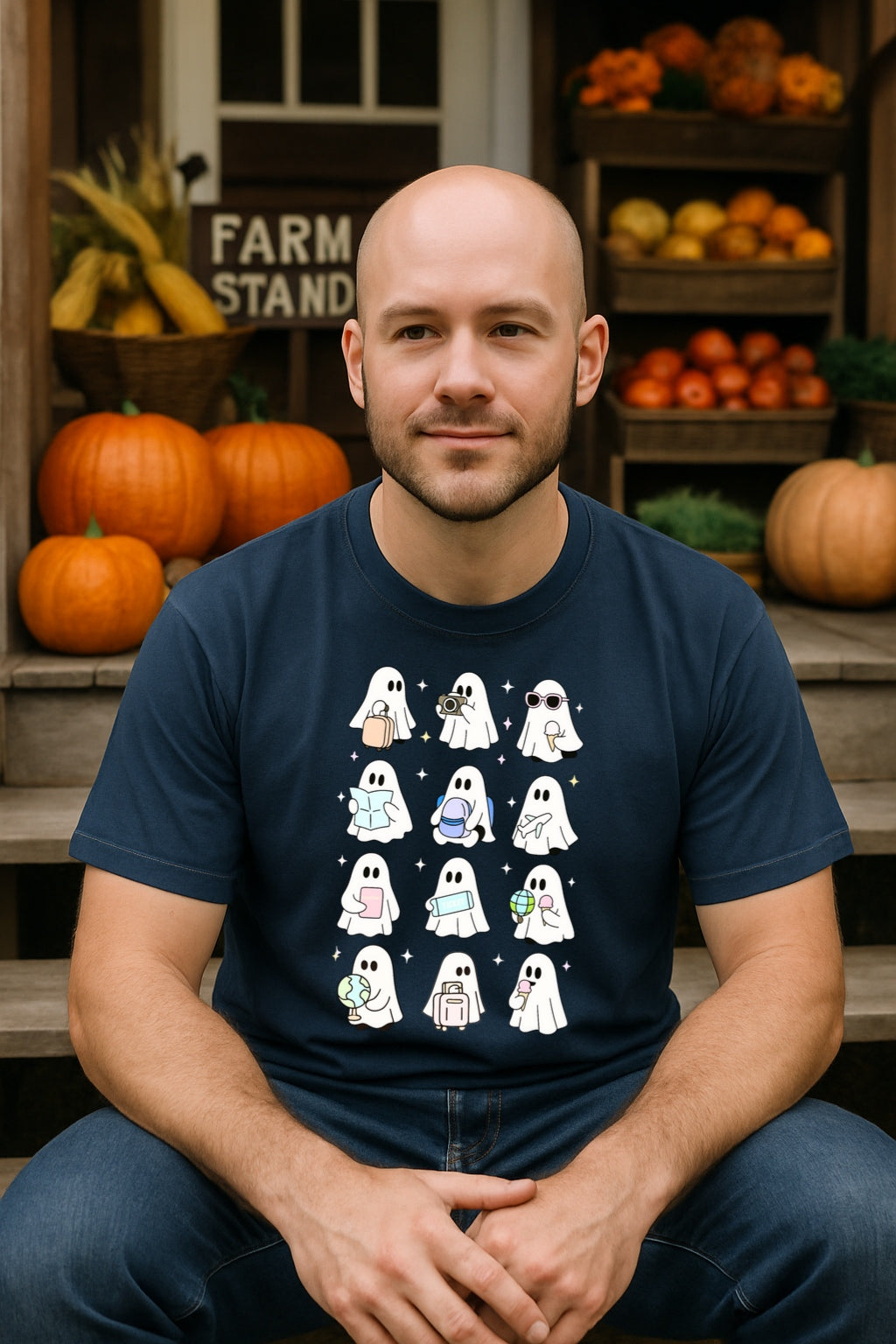 Comfort Colors® Travel Ghosts Shirt - Cute Halloween Travel T-Shirt, Globe Trotter Spooky Tee-Funny Ghost Vacation Shirt, Halloween Gift