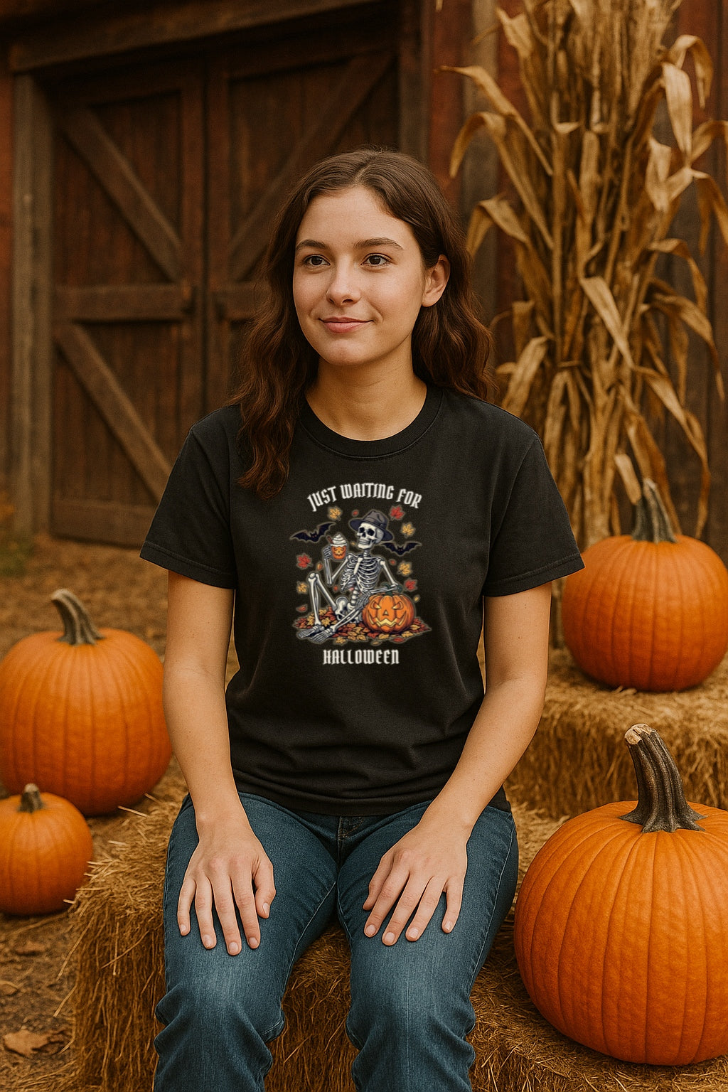 Spooky Halloween Skeleton Comfort Colors™ T-shirt, Retro Fall Graphic Tee for Pumpkin Spice Lovers, Halloween Shirt, Halloween