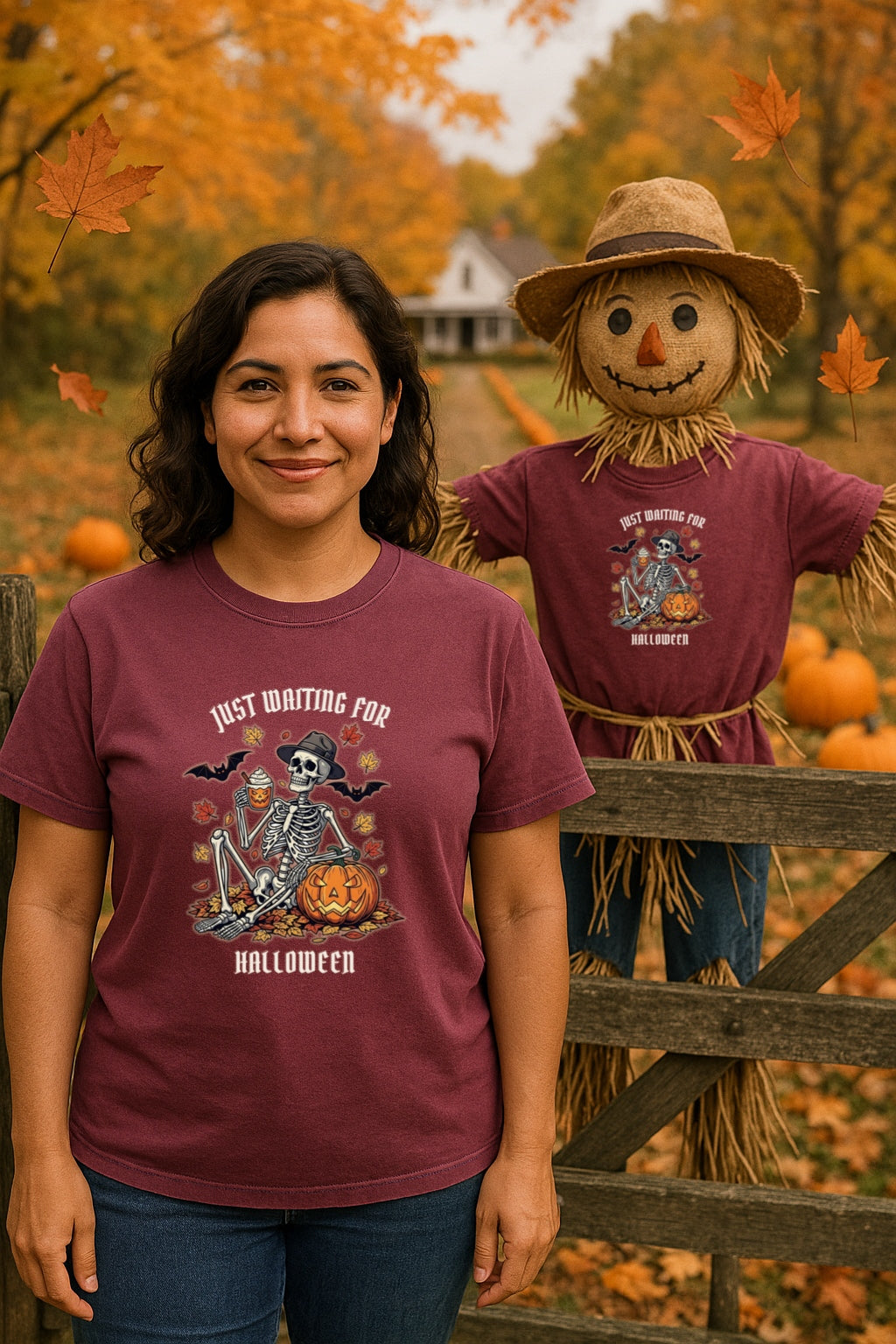 Spooky Halloween Skeleton Comfort Colors™ T-shirt, Retro Fall Graphic Tee for Pumpkin Spice Lovers, Halloween Shirt, Halloween