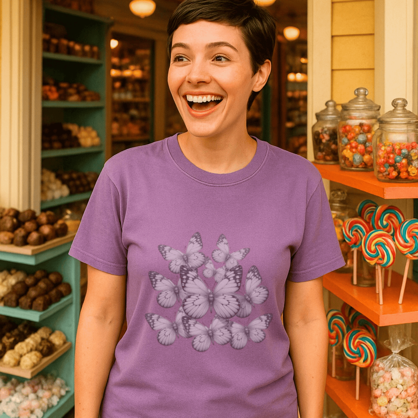 Butterfly T-Shirt, 90s Vintage Style 2YK Moms Gift Nature Lovers Retro Tee