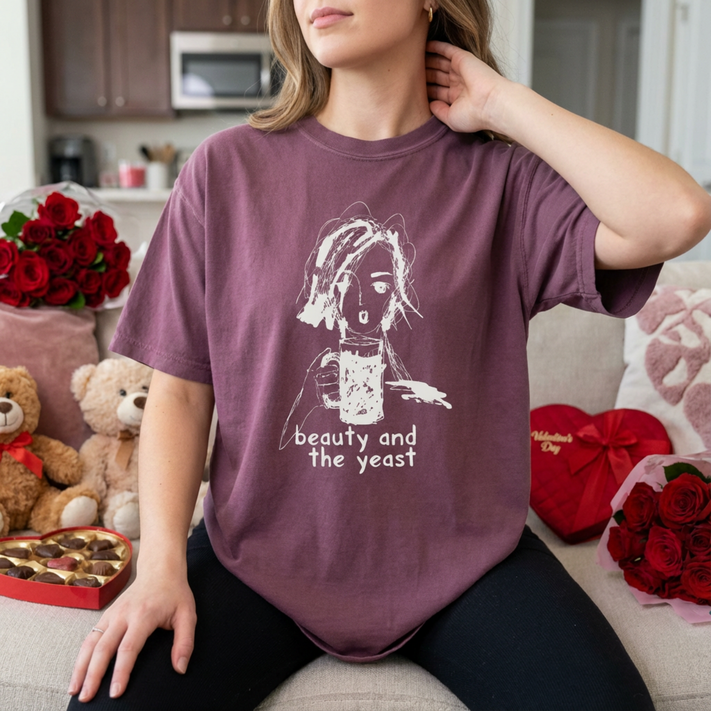 Dark Humor T-Shirt | Sarcastic Valentine Gift For Women With Attitude Dyed Tee