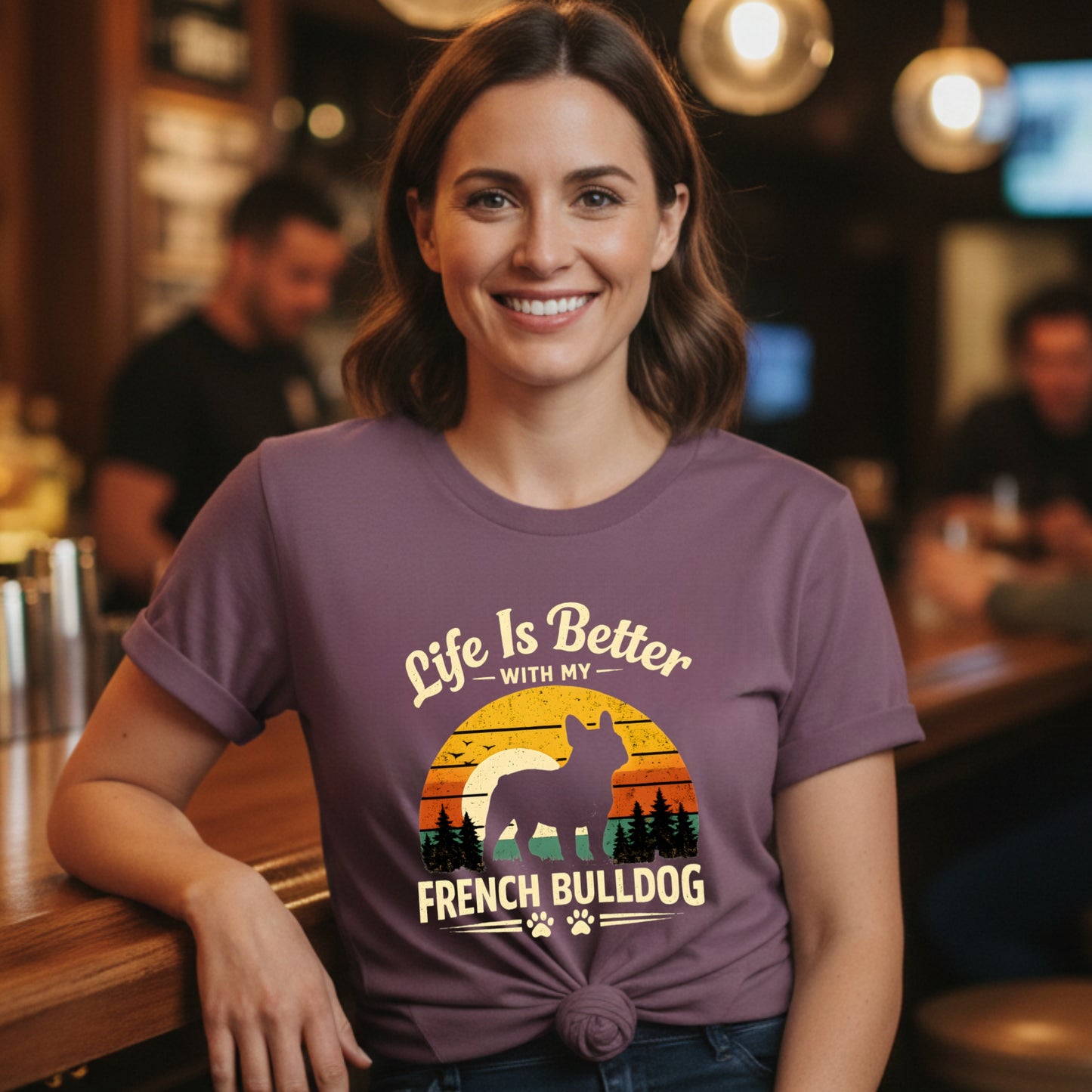 Life Is Better With My French Bulldog T-shirt | Dog Mom Pet Lover | T-Shirt