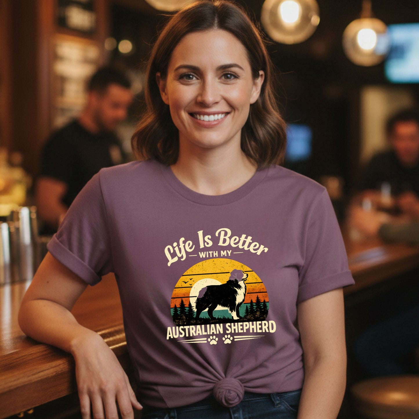 Life Is Better With My Australian Shepherd T-shirt | Dog Mom Pet Lover Comfort Colors T-Shirt