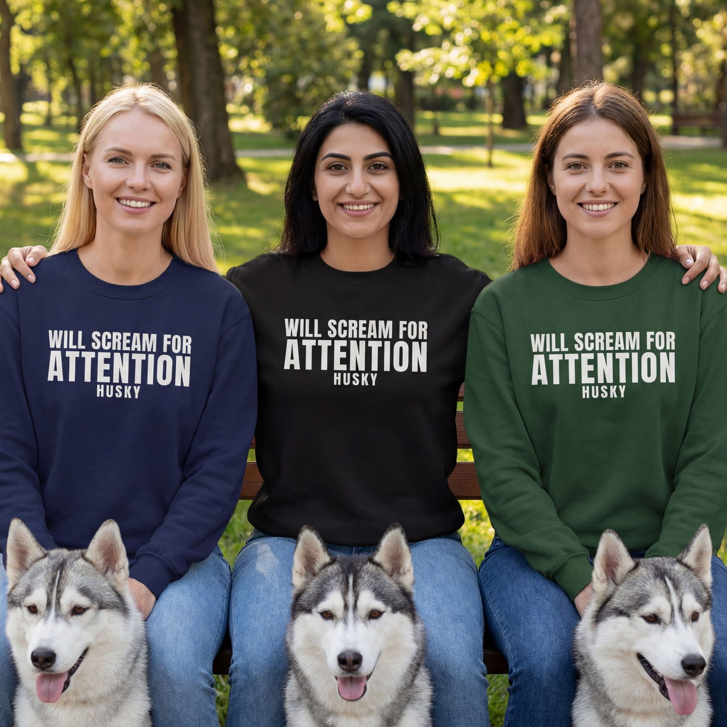 Will Scream For Attention Husky Sweatshirt | Funny Sarcastic Pet Lover Gift