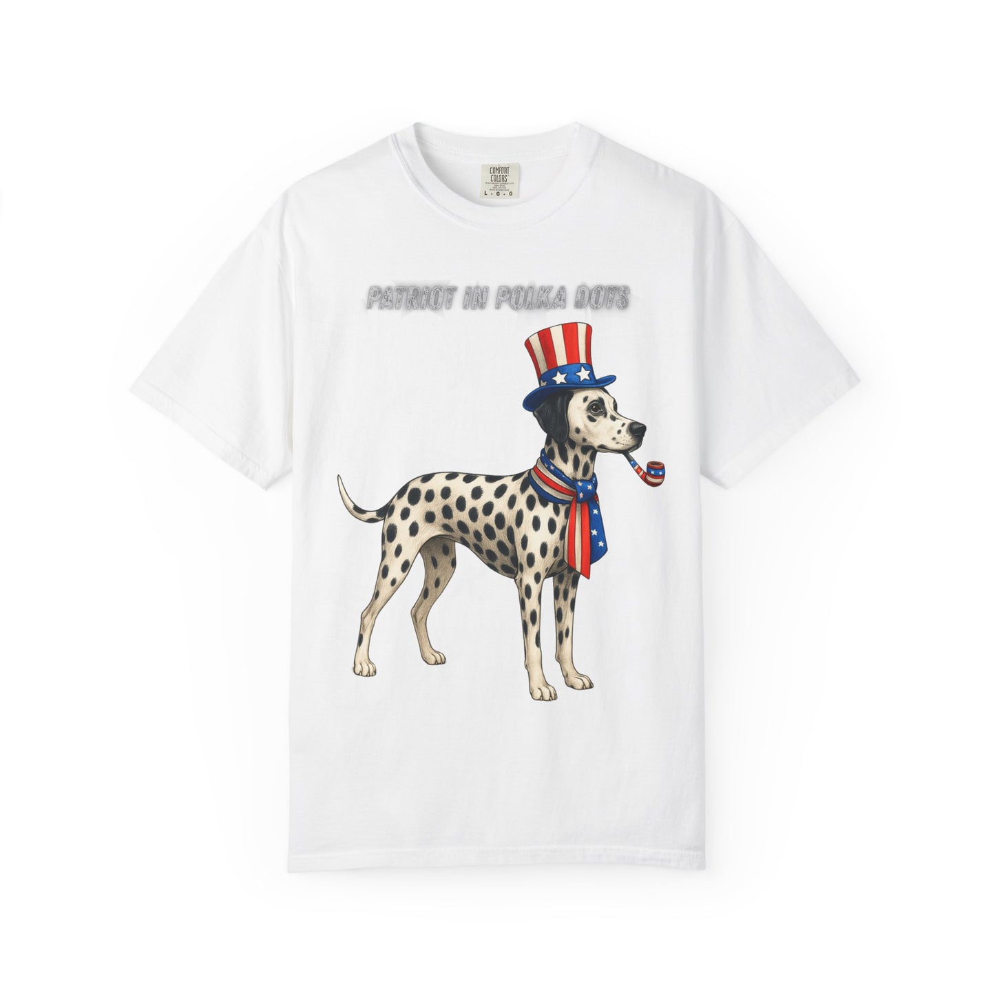 Dolmatian Patriotic Unisex T-Shirt - 4th of July Funny Dog Shirt -USA Flag - American Pride Pet Tee Great Gift