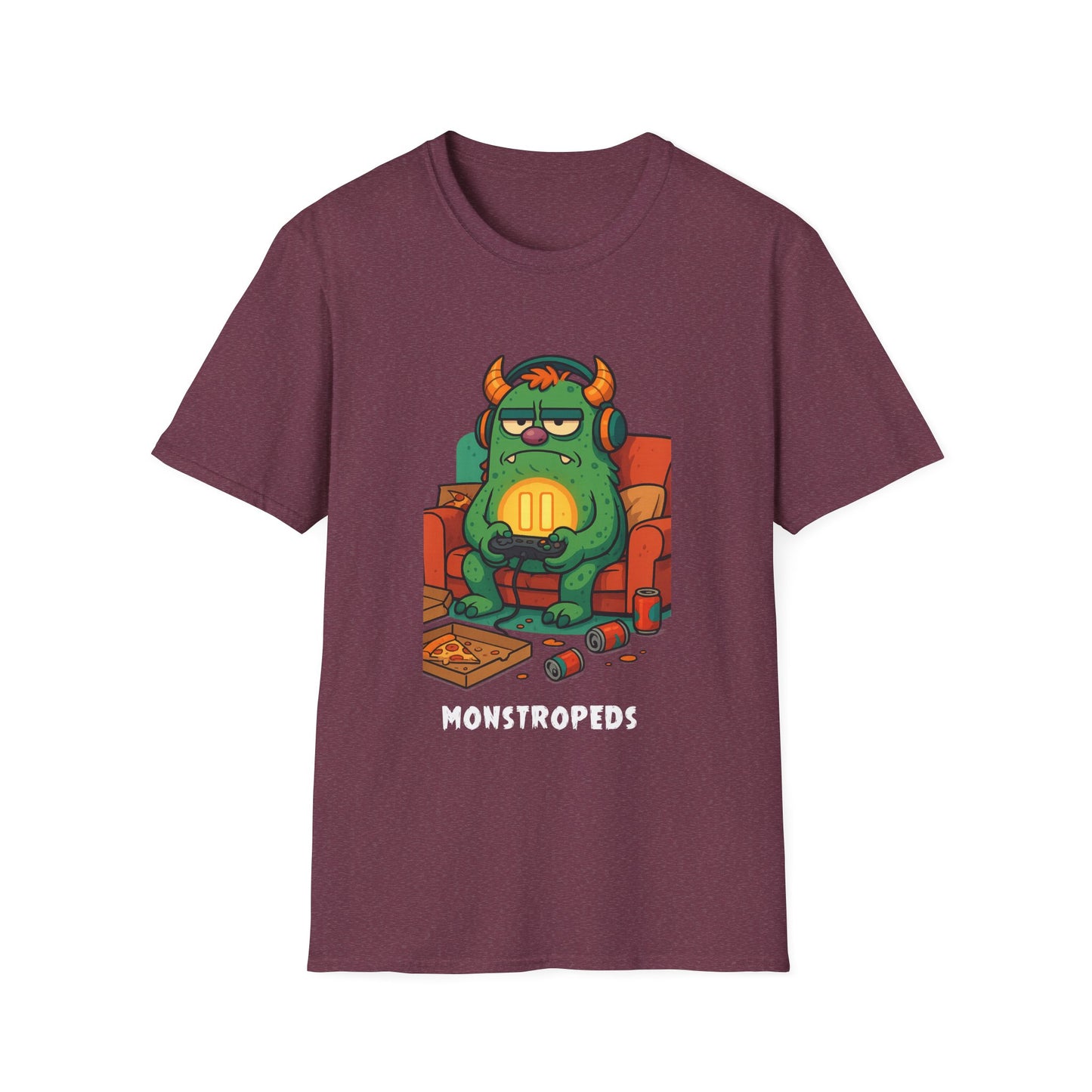Paused My Game Monster Tee Funny Gamer Shirt Oddly Boldly Graphic Character Design