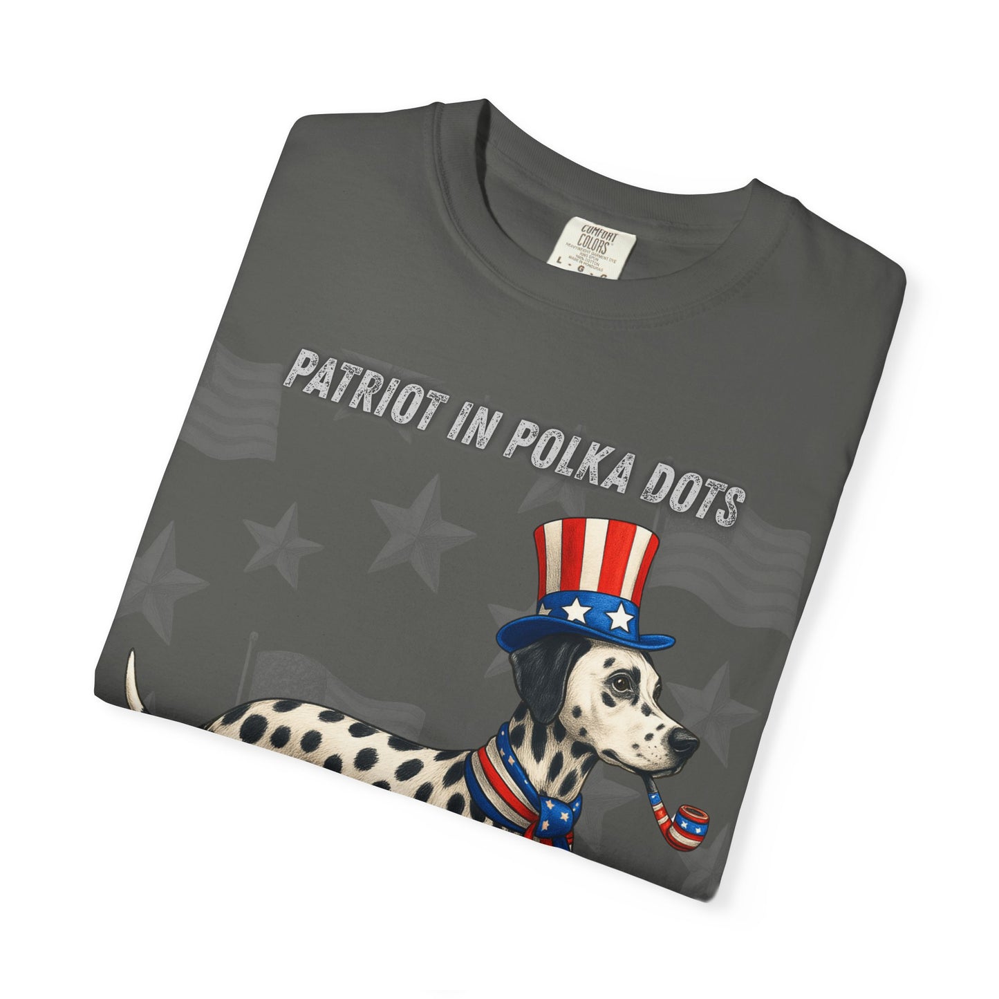 Dolmatian Patriotic Unisex T-Shirt - 4th of July Funny Dog Shirt -USA Flag - American Pride Pet Tee Great Gift