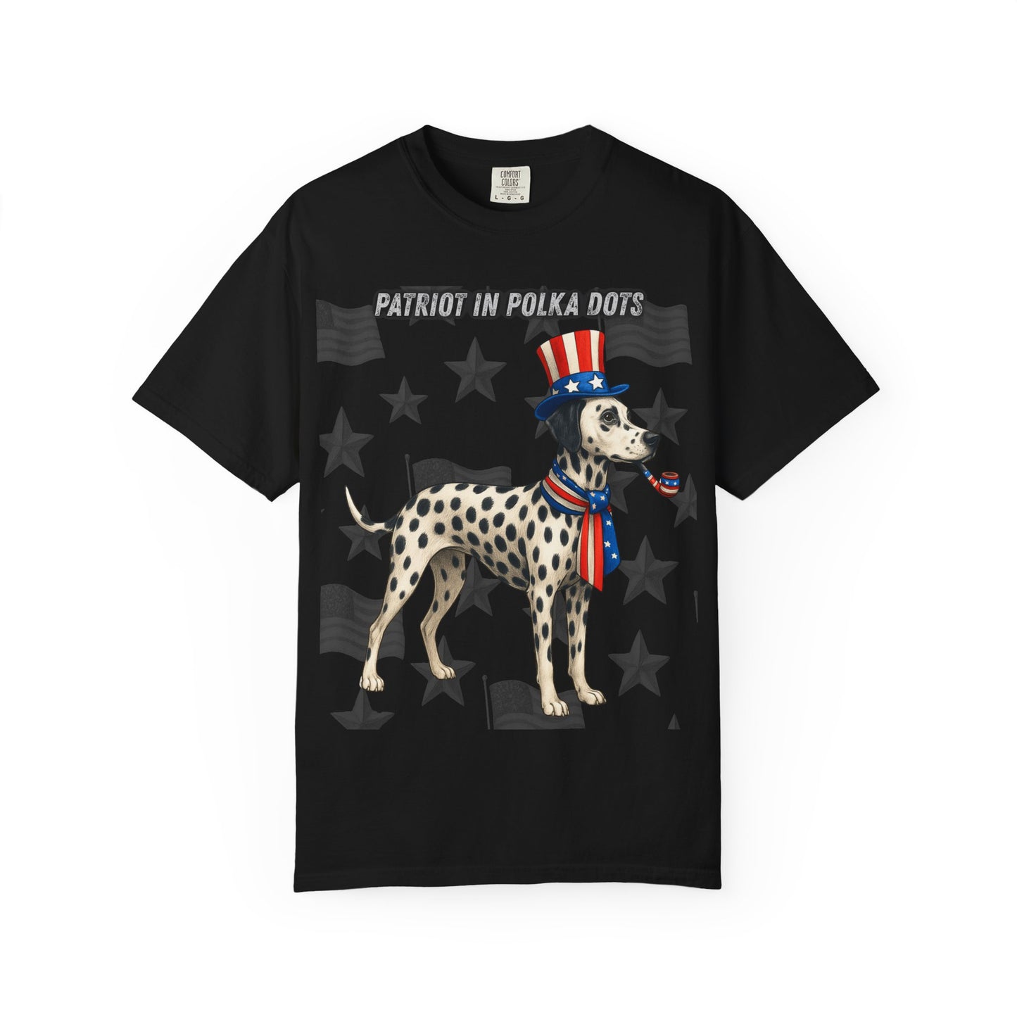 Dolmatian Patriotic Unisex T-Shirt - 4th of July Funny Dog Shirt -USA Flag - American Pride Pet Tee Great Gift