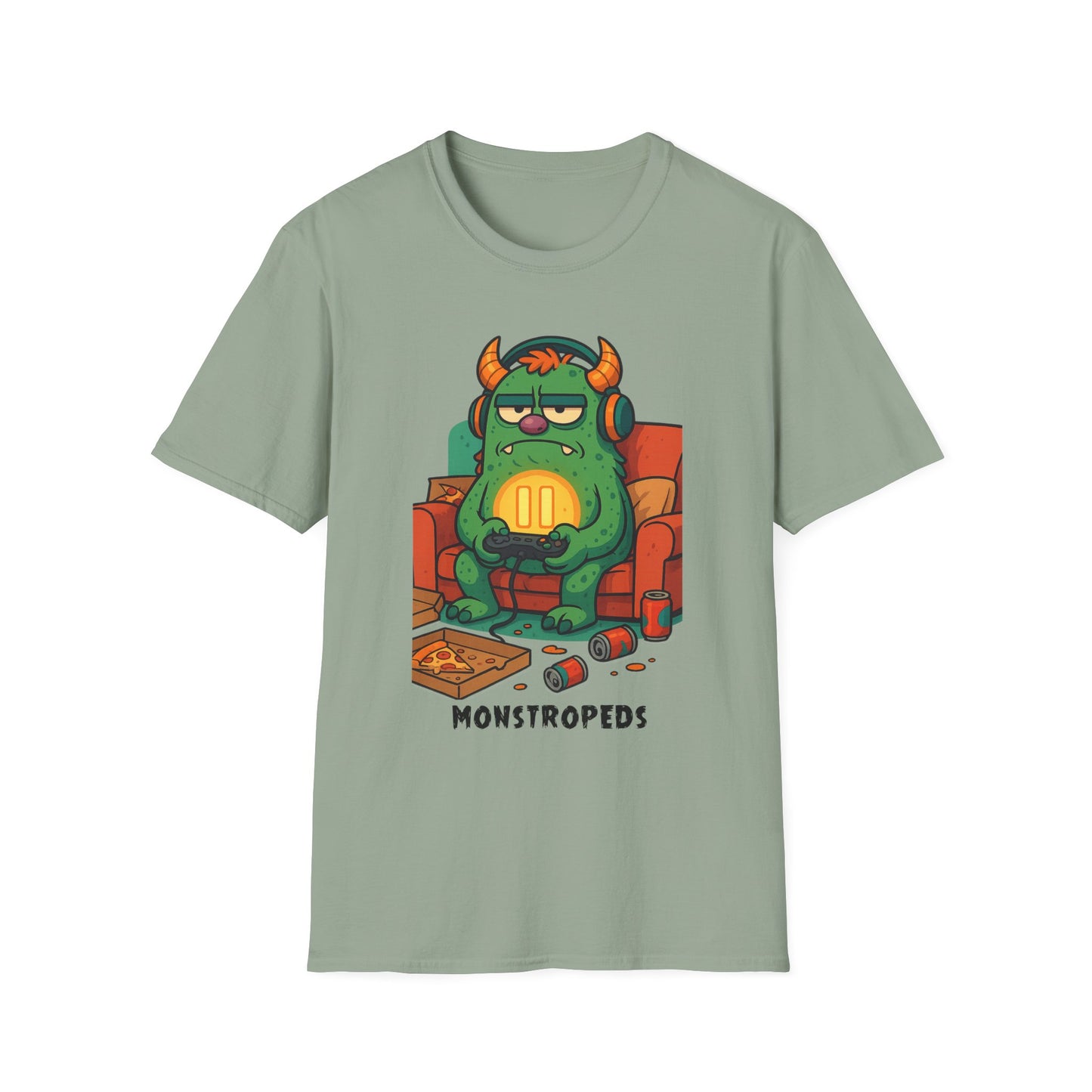 Paused My Game Monster Tee Funny Gamer Shirt Oddly Boldly Graphic Character Design