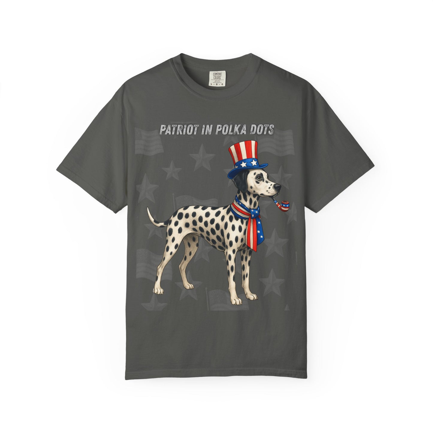 Dolmatian Patriotic Unisex T-Shirt - 4th of July Funny Dog Shirt -USA Flag - American Pride Pet Tee Great Gift