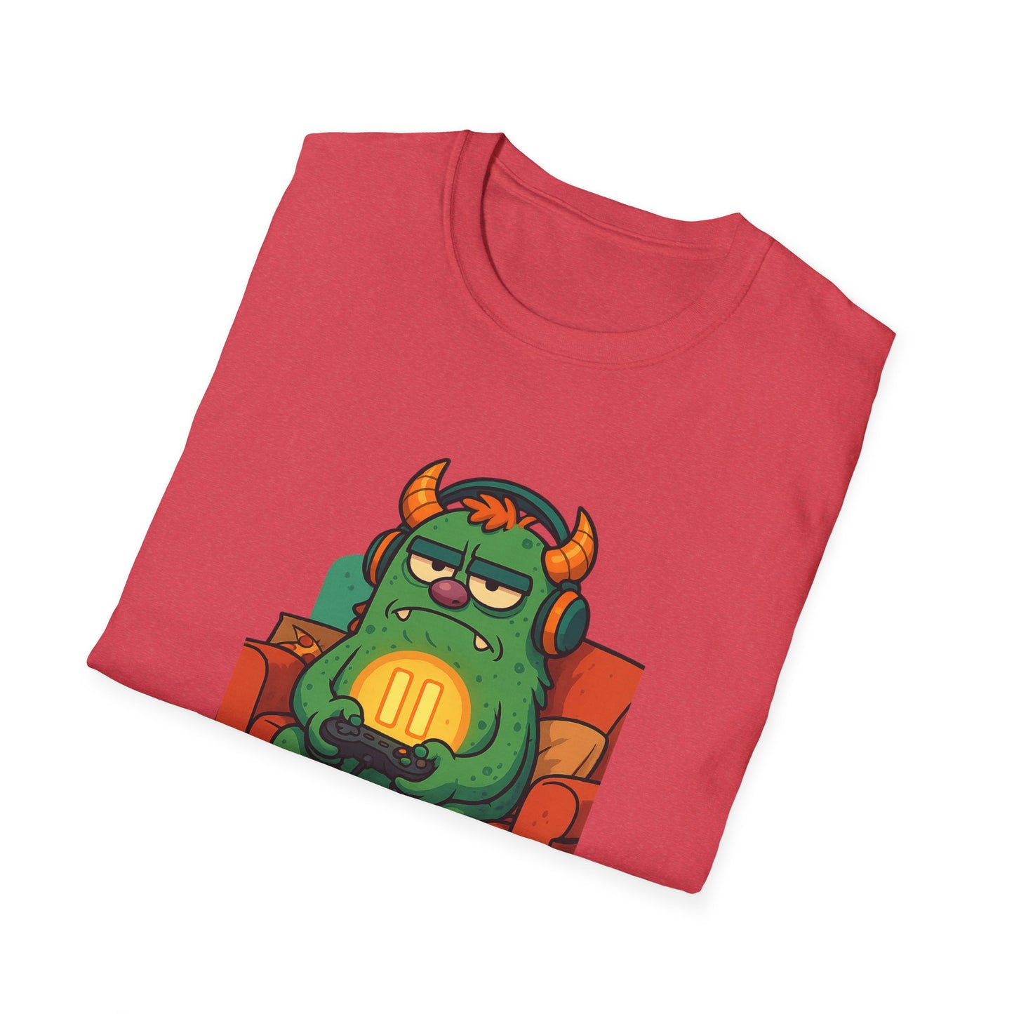 Paused My Game Monster Tee Funny Gamer Shirt Oddly Boldly Graphic Character Design
