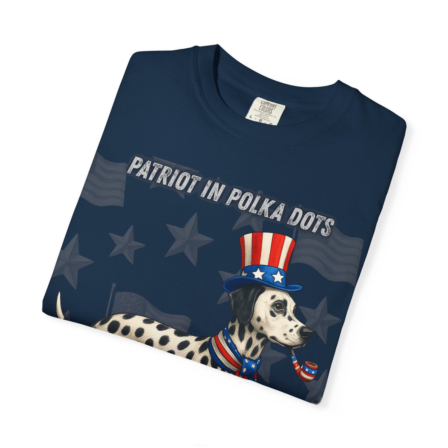 Dolmatian Patriotic Unisex T-Shirt - 4th of July Funny Dog Shirt -USA Flag - American Pride Pet Tee Great Gift