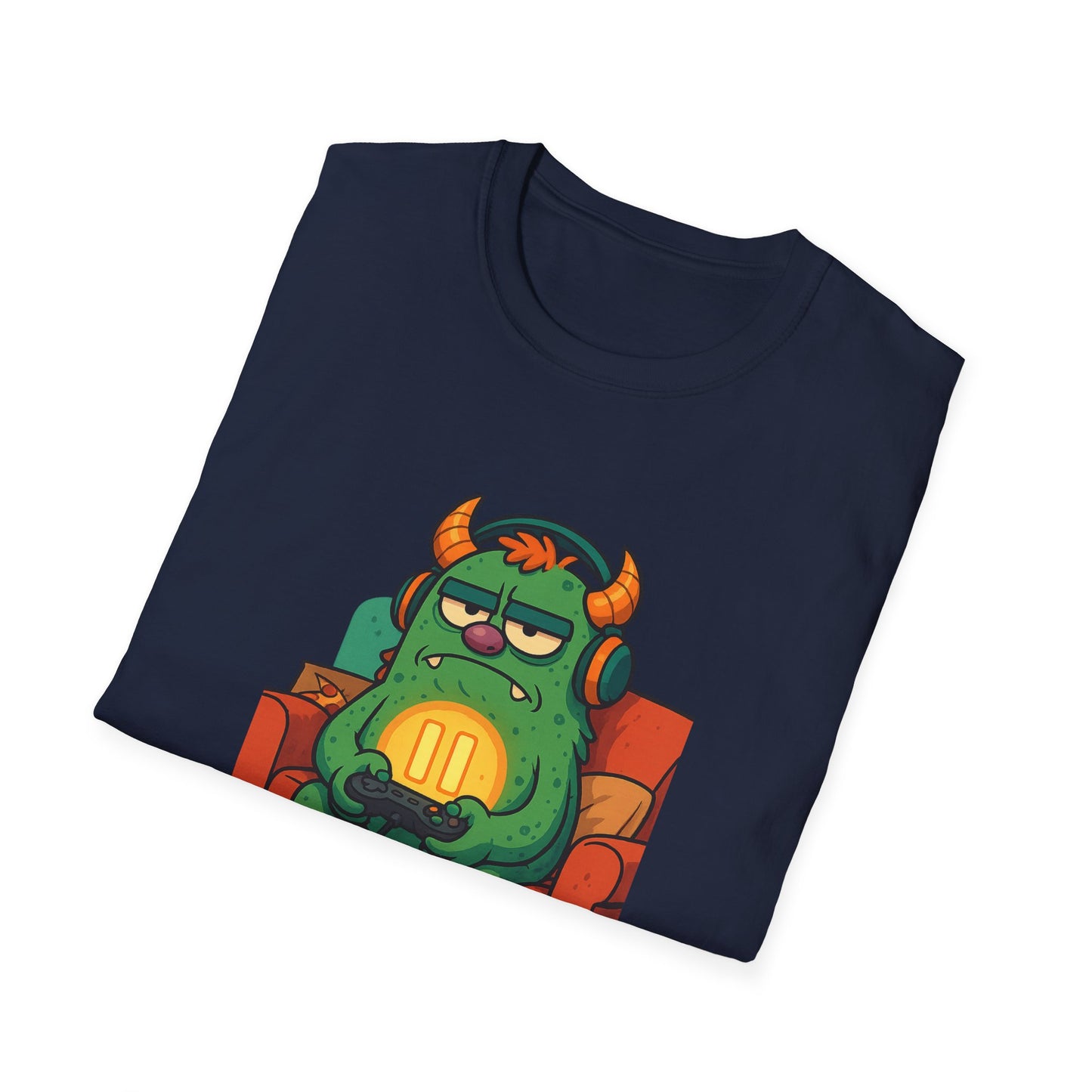 Paused My Game Monster Tee Funny Gamer Shirt Oddly Boldly Graphic Character Design