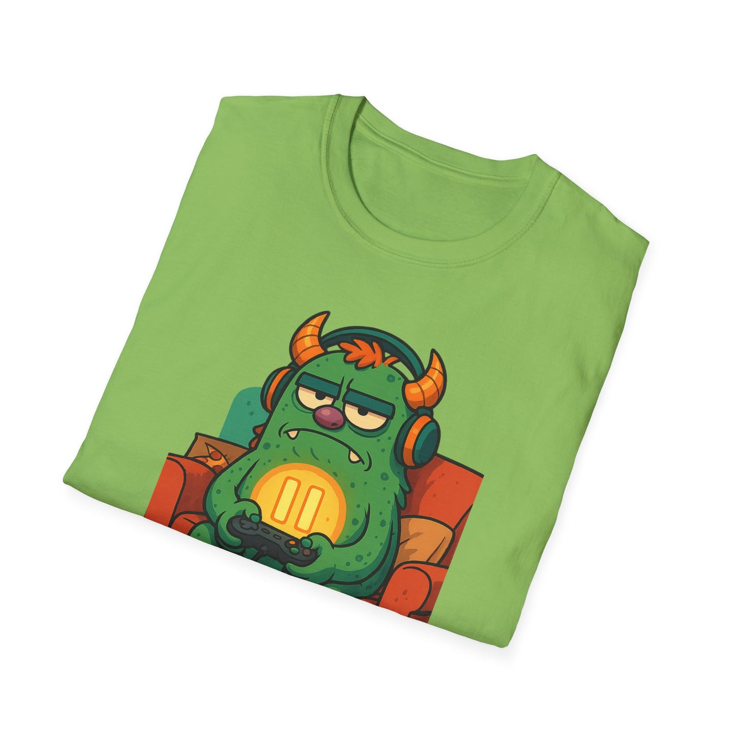 Paused My Game Monster Tee Funny Gamer Shirt Oddly Boldly Graphic Character Design