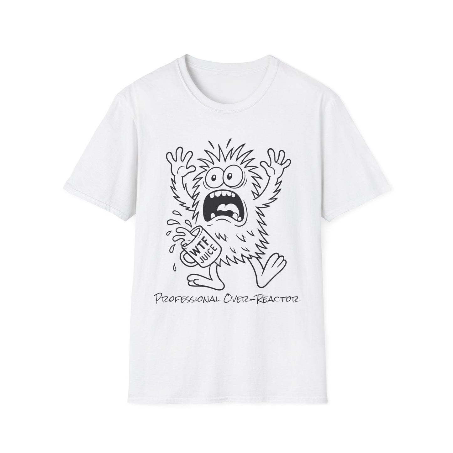 Professional Over-Reactor Shirt  Cartoon Monster Graphic WTF Energy Tee