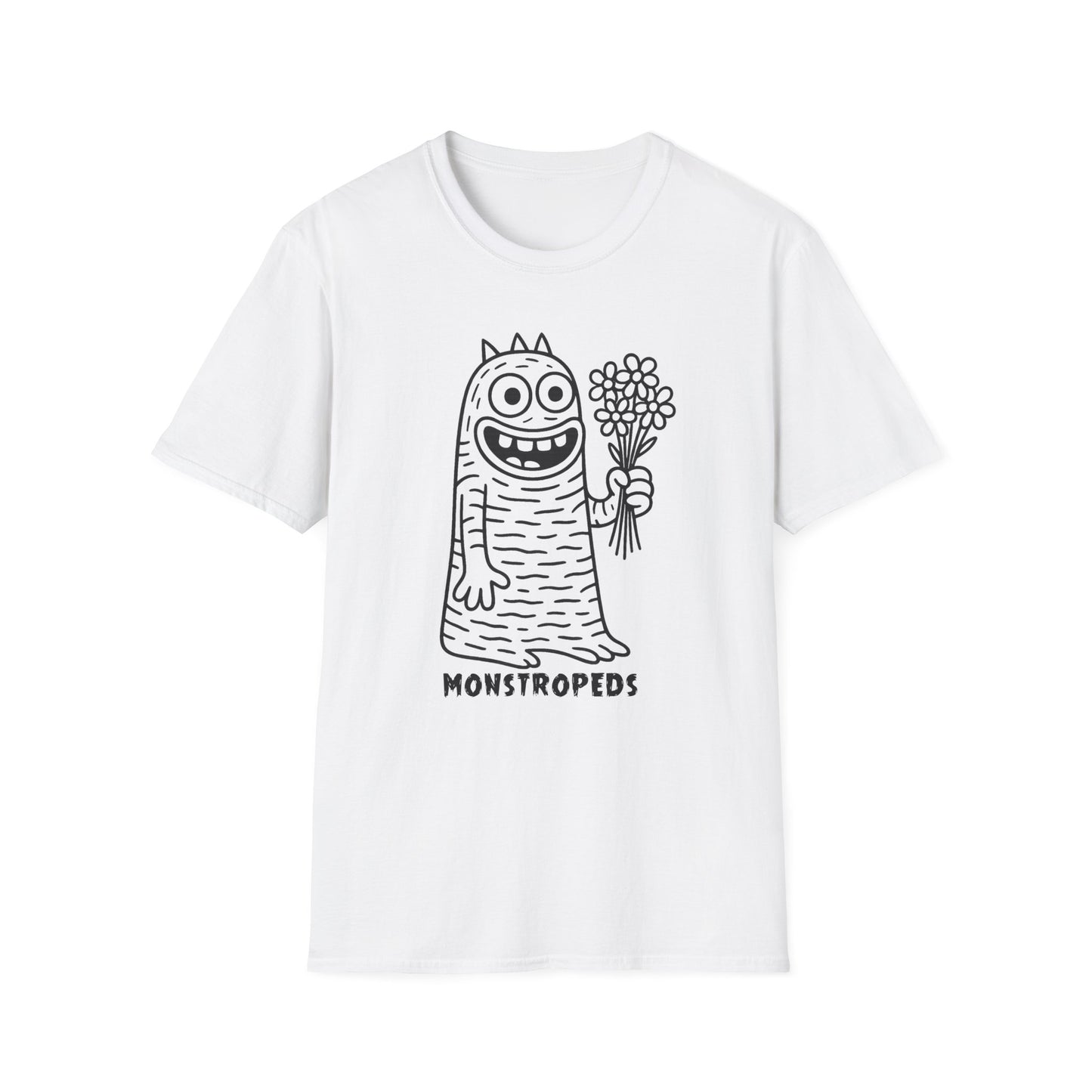 Playful Monster T-Shirt, Unisex Softstyle Tee for Kids and Adults, Funny Graphic Shirt, Gift for Birthdays, Casual Wear