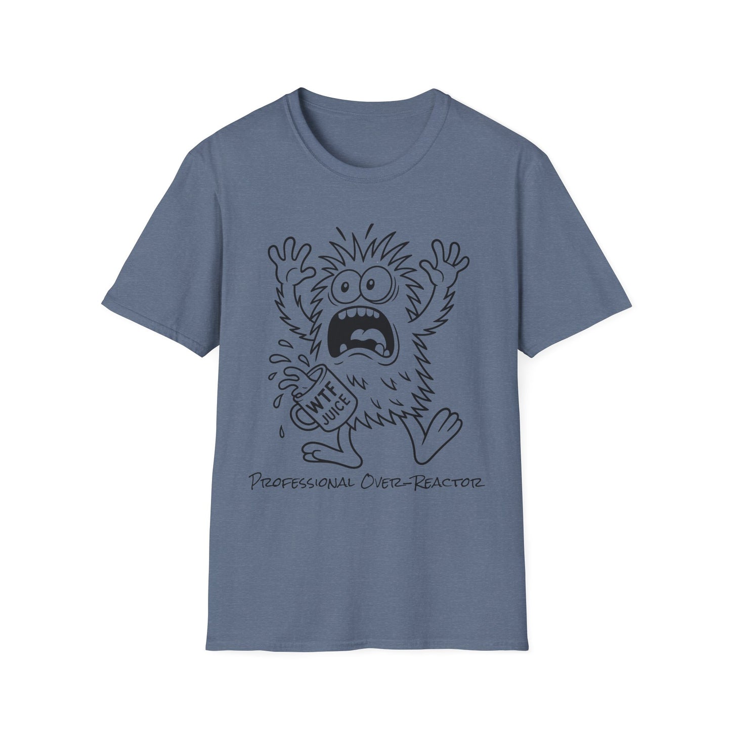 Professional Over-Reactor Shirt  Cartoon Monster Graphic WTF Energy Tee