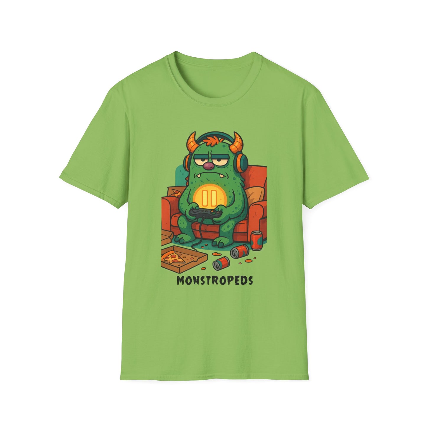Paused My Game Monster Tee Funny Gamer Shirt Oddly Boldly Graphic Character Design