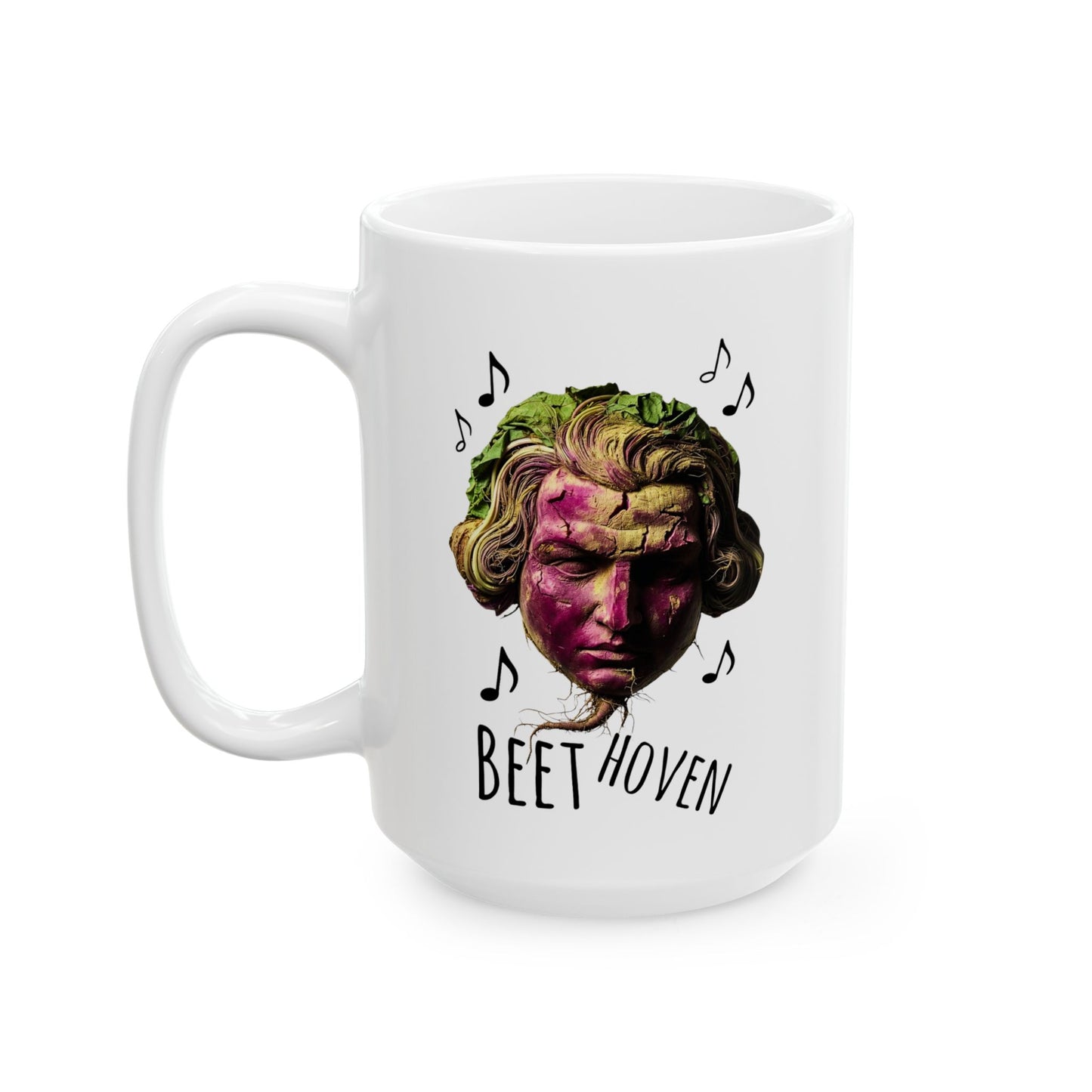 BEETHoven Mug Beetroot Composer Art Music Pun Ceramic Coffee Cup Gift | 11oz, 15oz