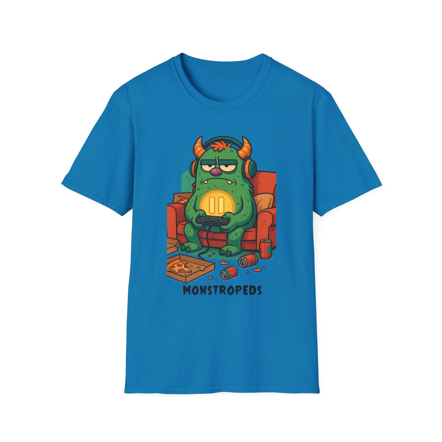 Paused My Game Monster Tee Funny Gamer Shirt Oddly Boldly Graphic Character Design