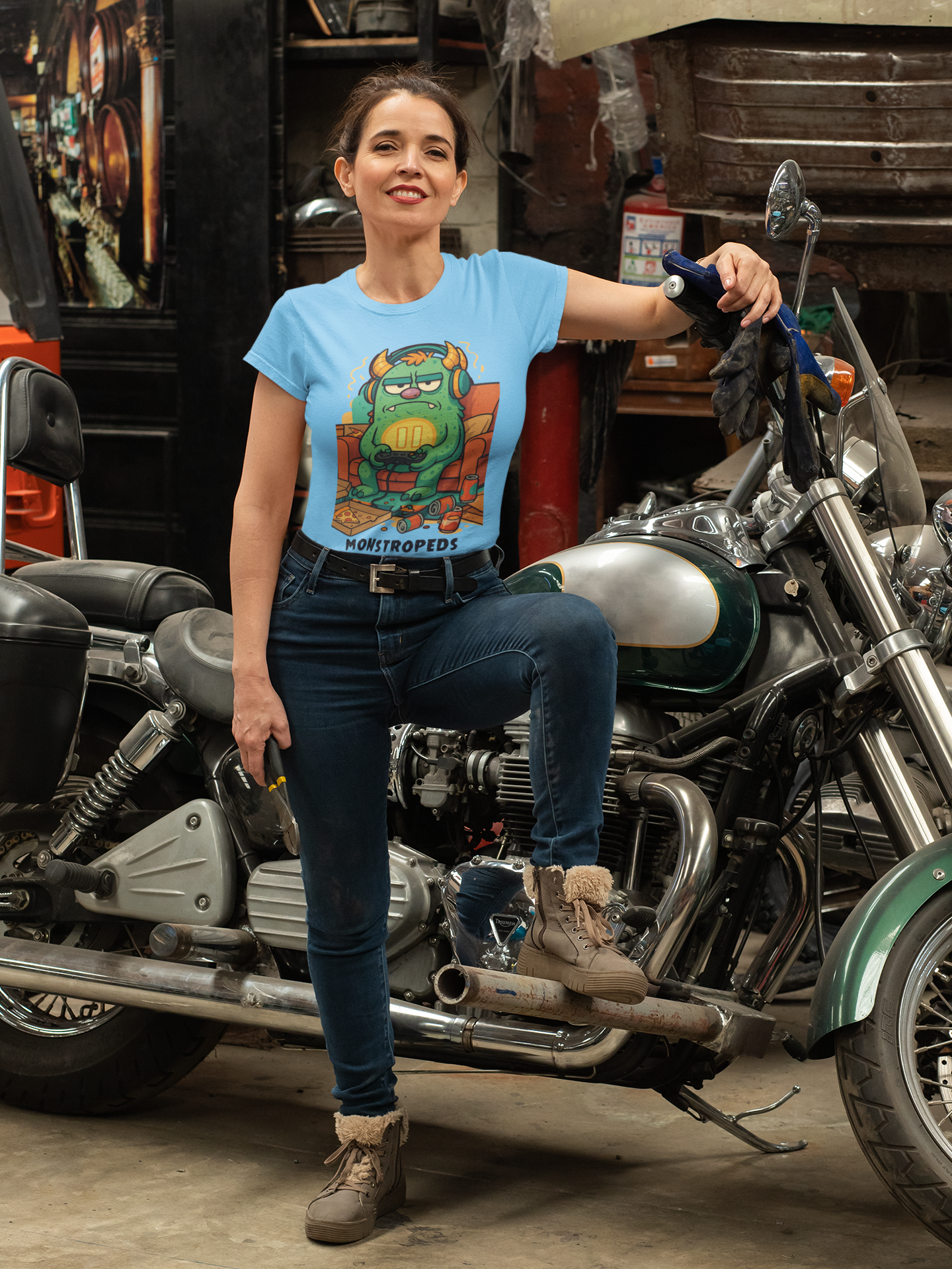 Paused My Game Monster Tee Funny Gamer Shirt Oddly Boldly Graphic Character Design