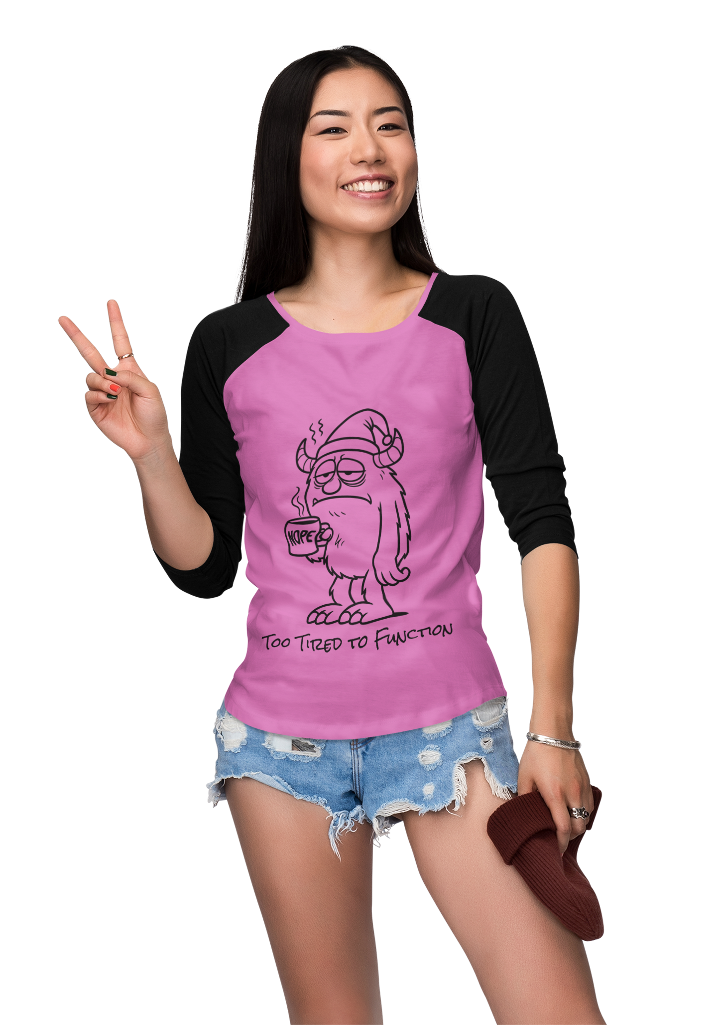 Too Tired to Function T-Shirt  Sleepy Monster Design  Relatable Gift Idea