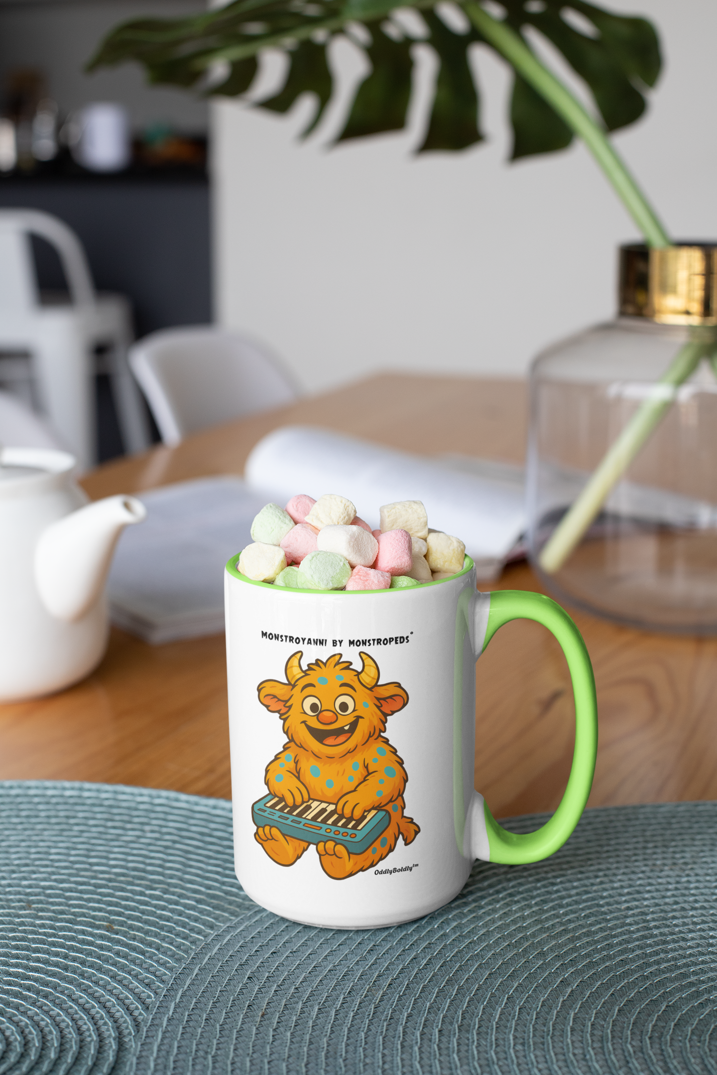 Monstroyanni  Quirky Keyboard Monster Mug | Musical Vibes by Monstropeds™