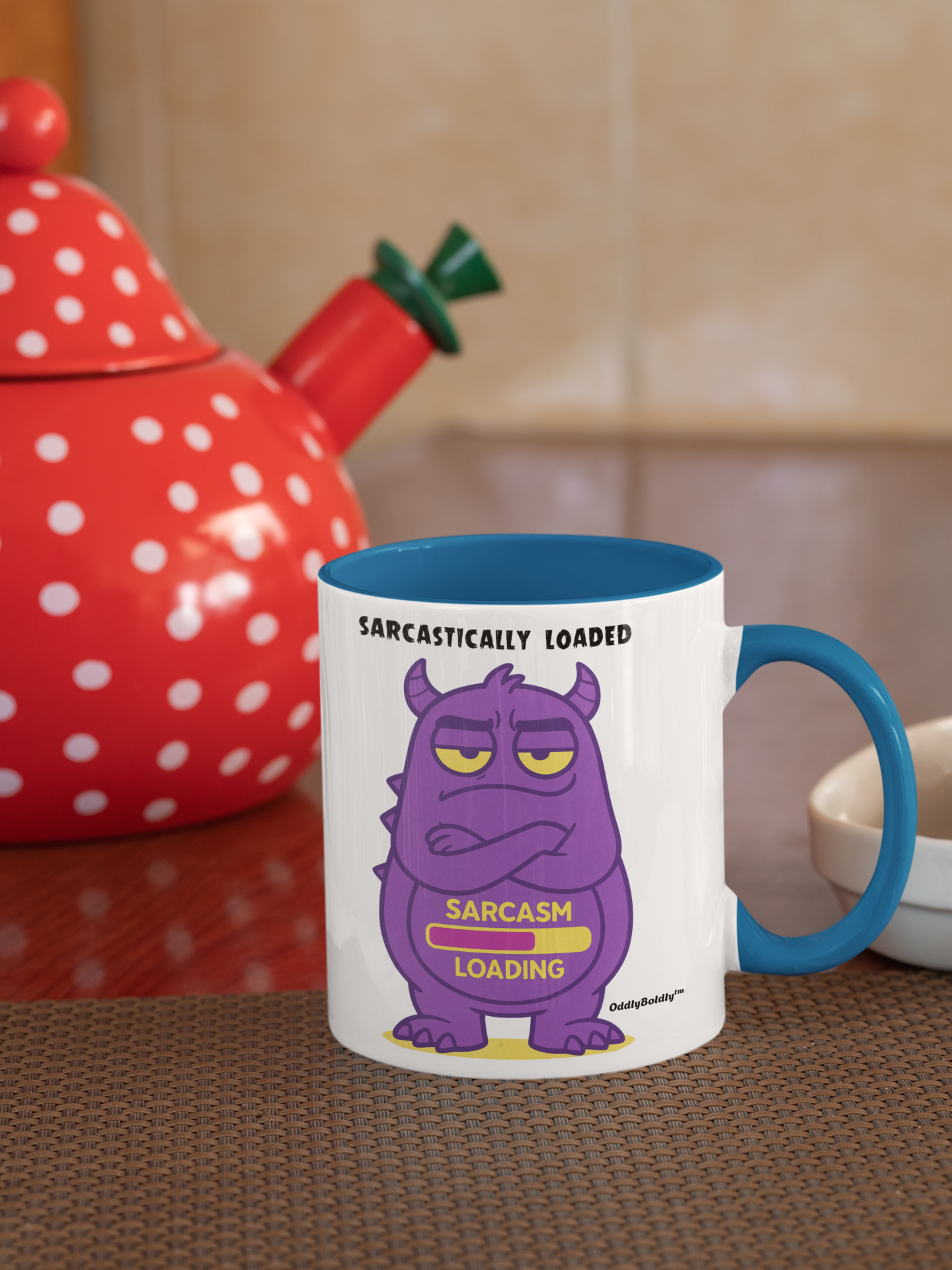 Sarcasm Loading Mug | Monstroasstro from Oddly Boldly™ | Funny Gift for the Chronically Cynical