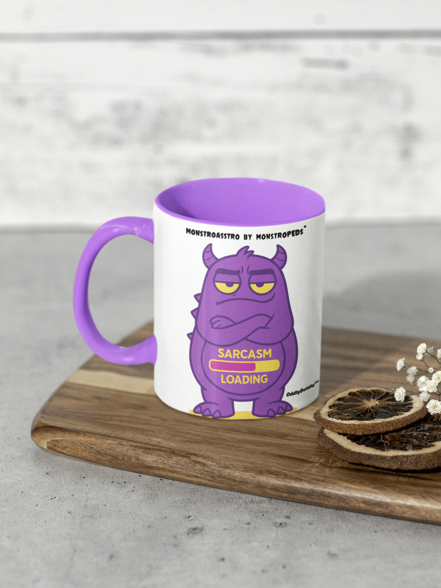 Sarcasm Loading Mug | Monstroasstro from Oddly Boldly™ | Funny Gift for the Chronically Cynical
