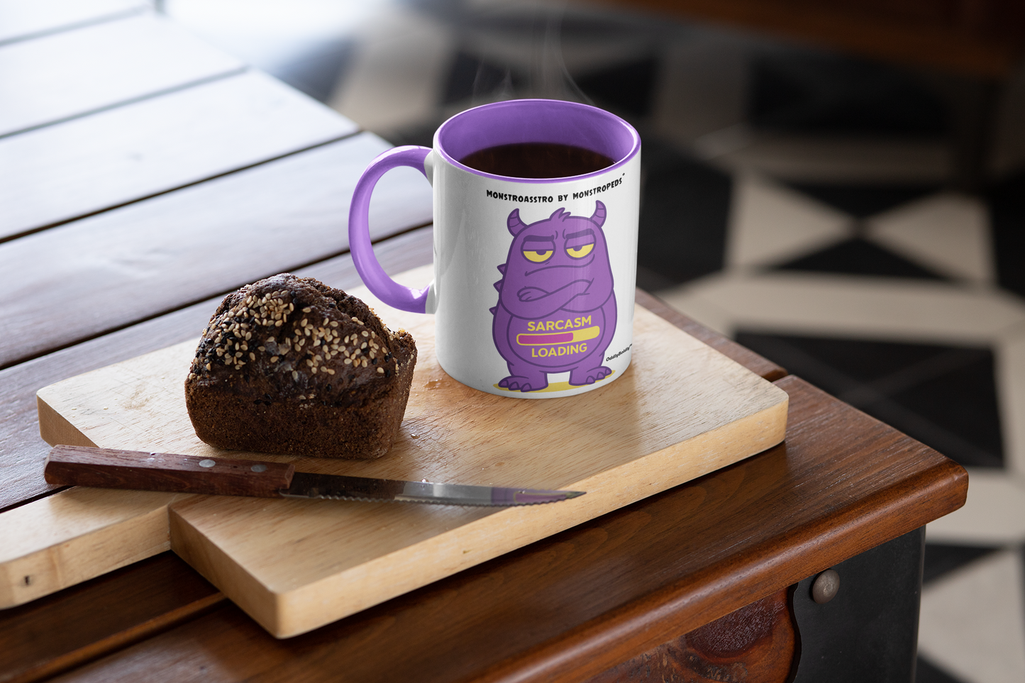 Sarcasm Loading Mug | Monstroasstro from Oddly Boldly™ | Funny Gift for the Chronically Cynical