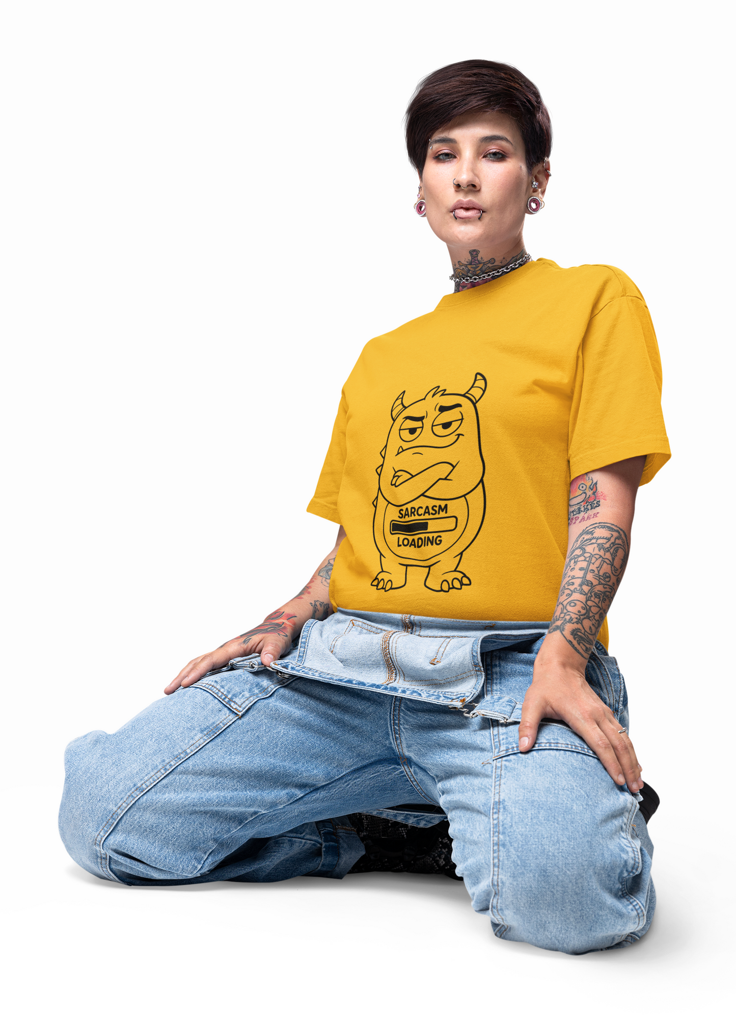 Sarcasm Loading Monster Tee,  Quirky Funny Shirt , Oddly Boldly Collection