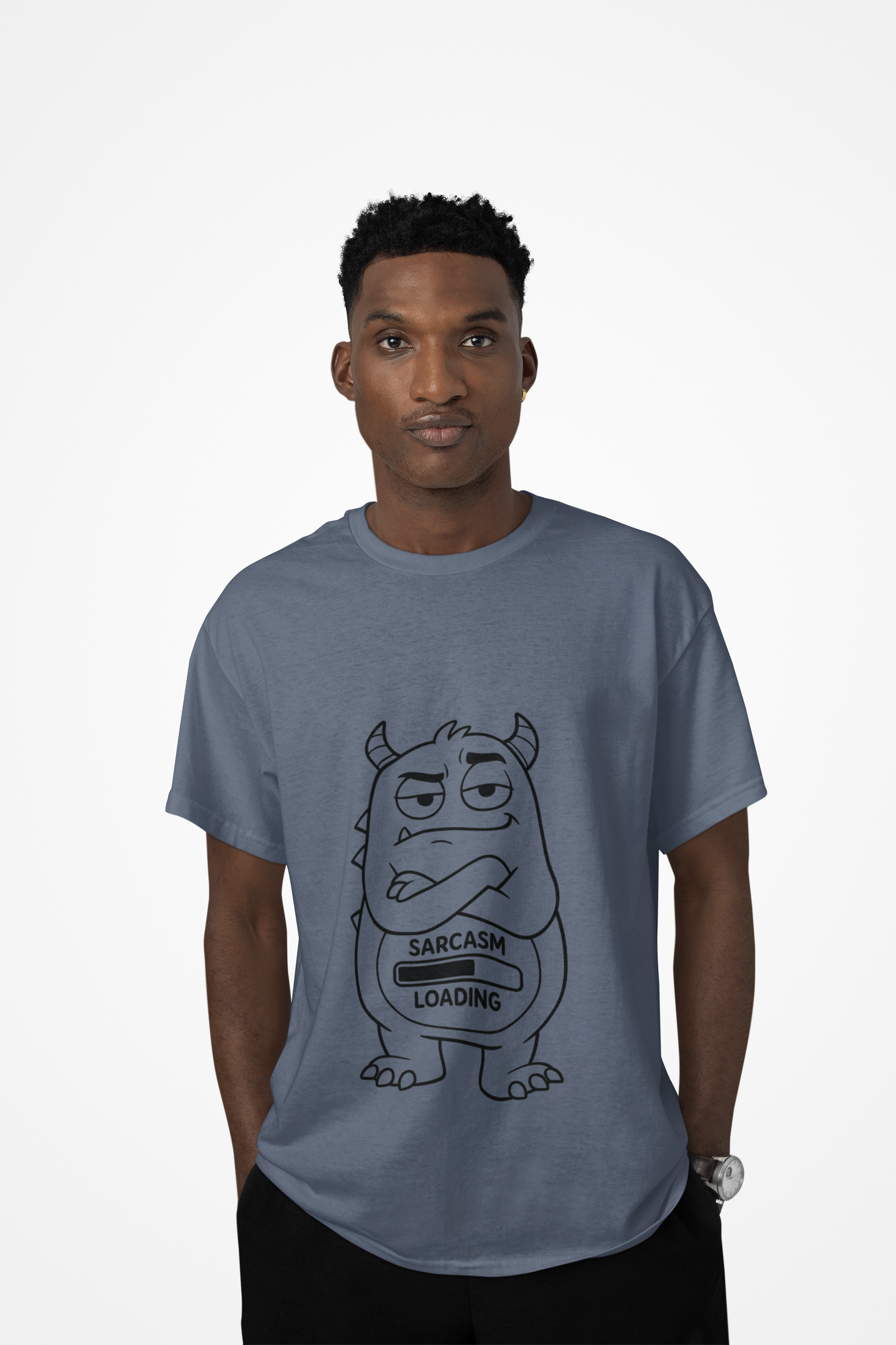 Sarcasm Loading Monster Tee,  Quirky Funny Shirt , Oddly Boldly Collection